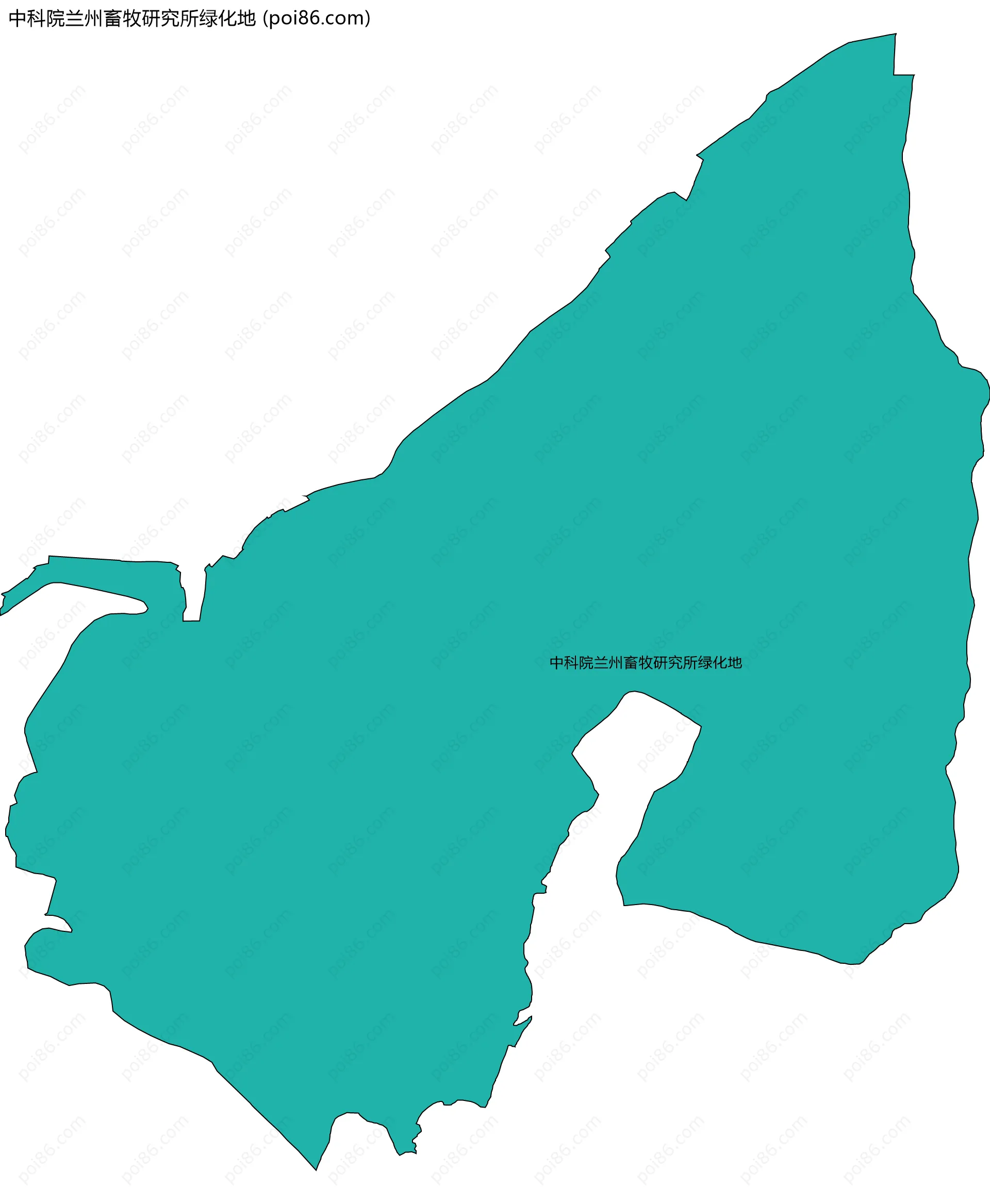 中科院兰州畜牧研究所绿化地边界地图