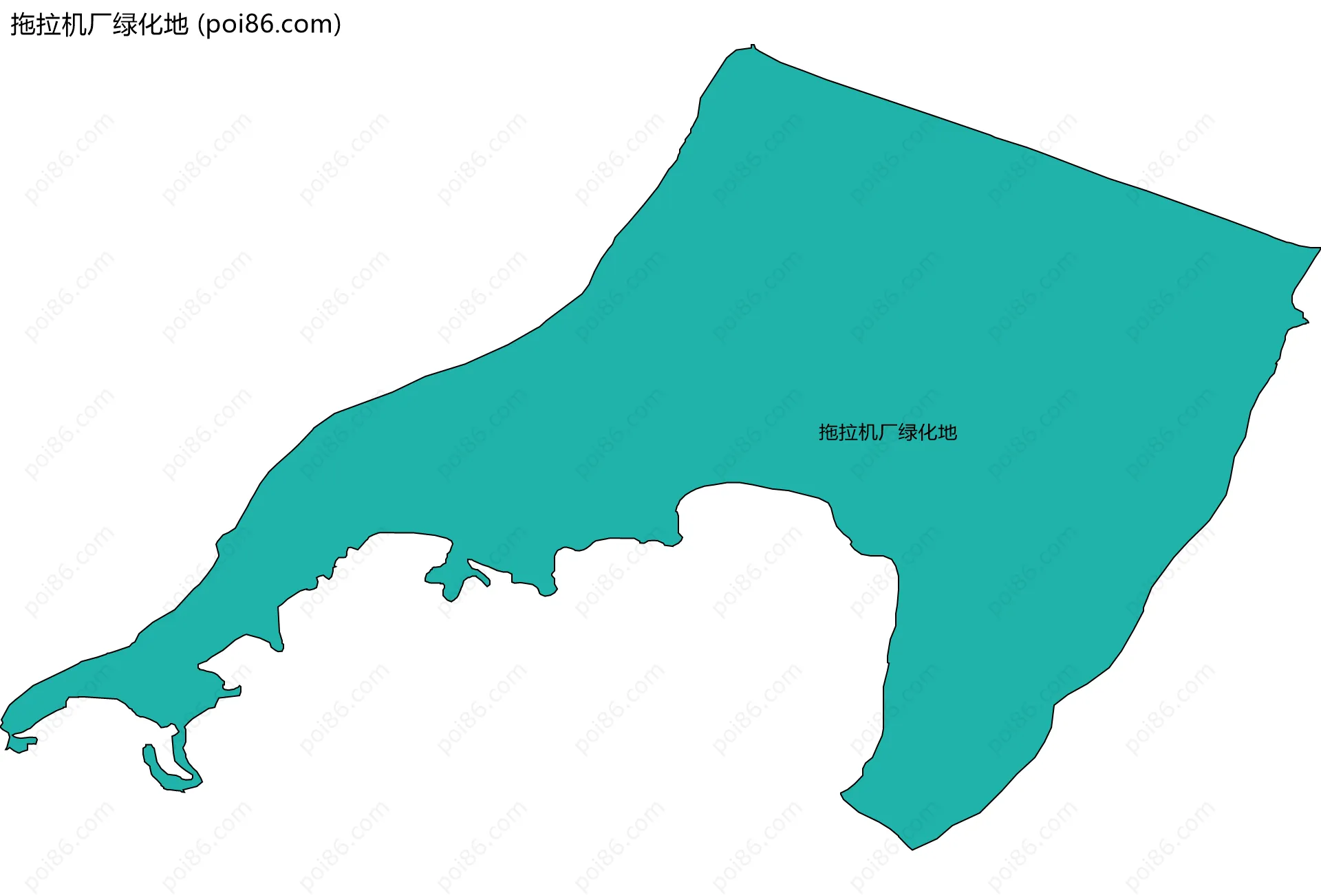 拖拉机厂绿化地边界地图