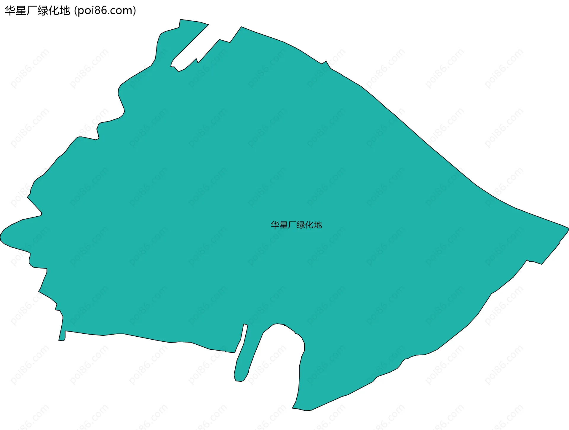华星厂绿化地边界地图
