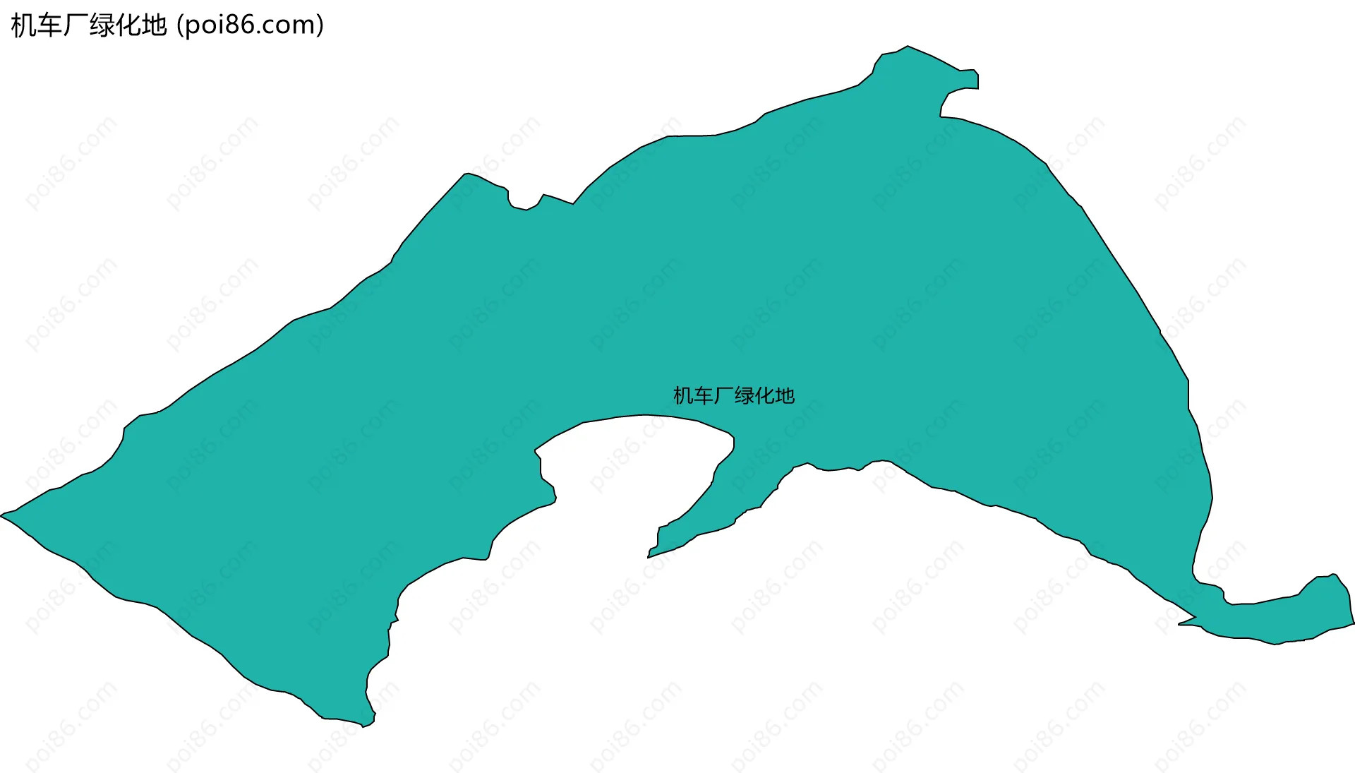 机车厂绿化地边界地图
