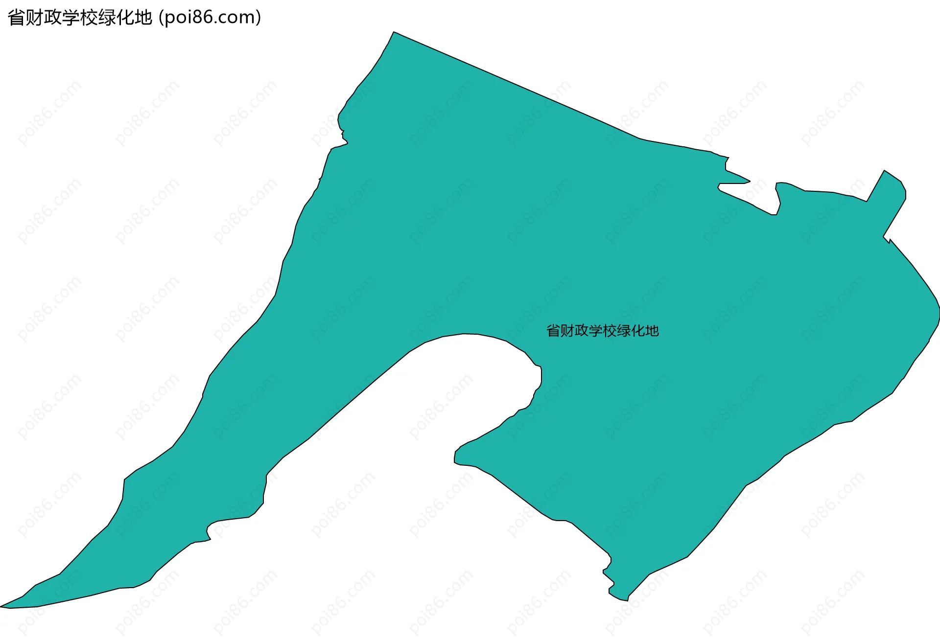 省财政学校绿化地边界地图