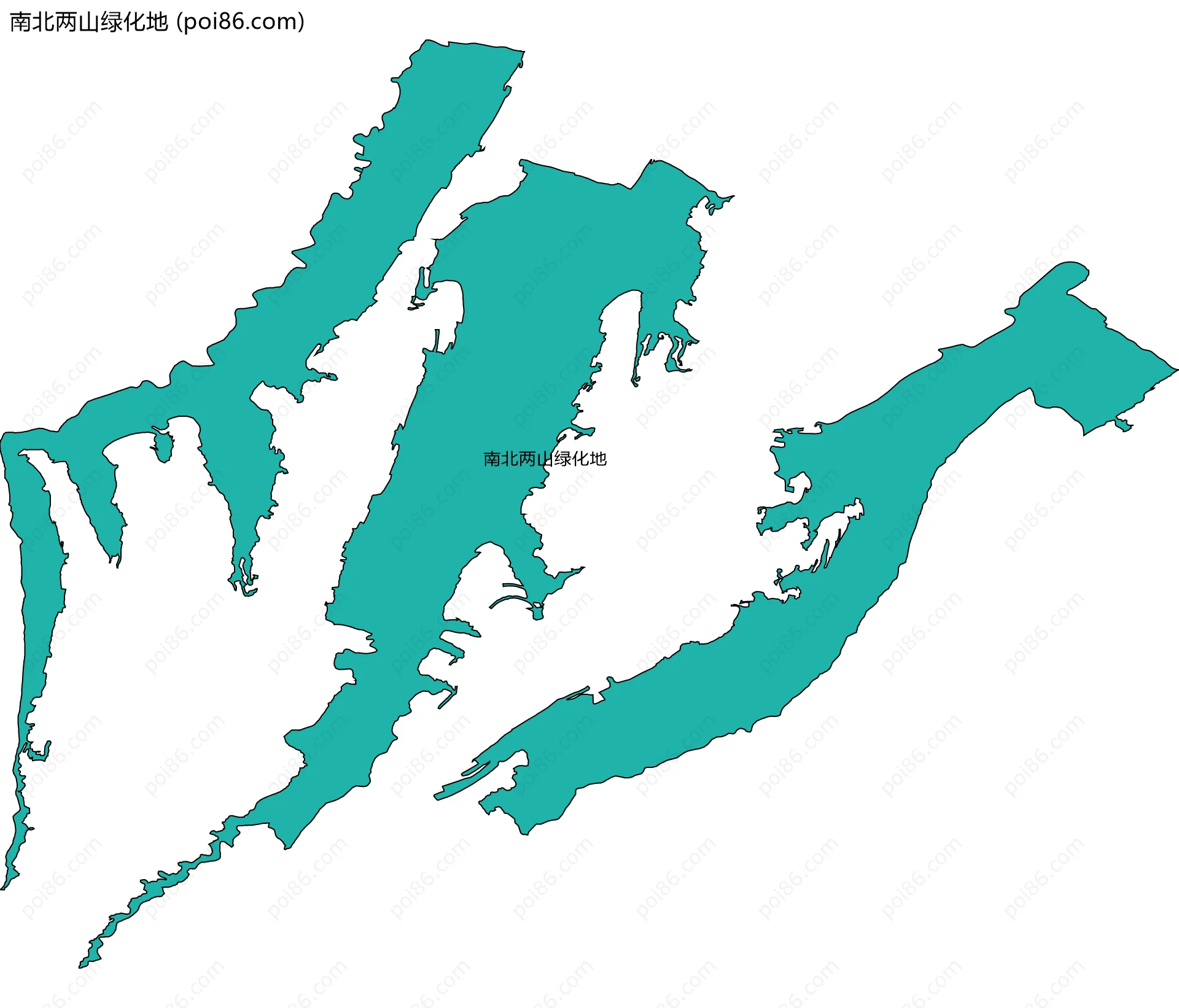 南北两山绿化地边界地图