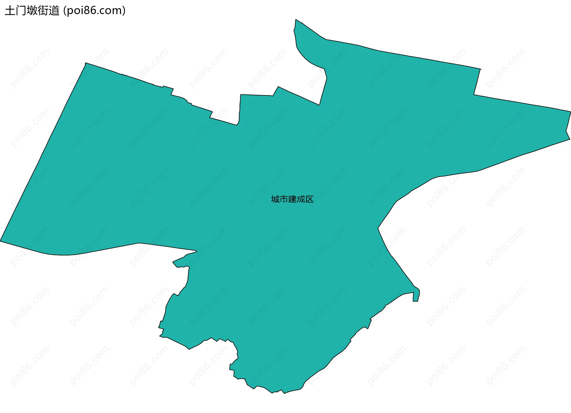 土门墩街道边界地图(五级行政区划)
