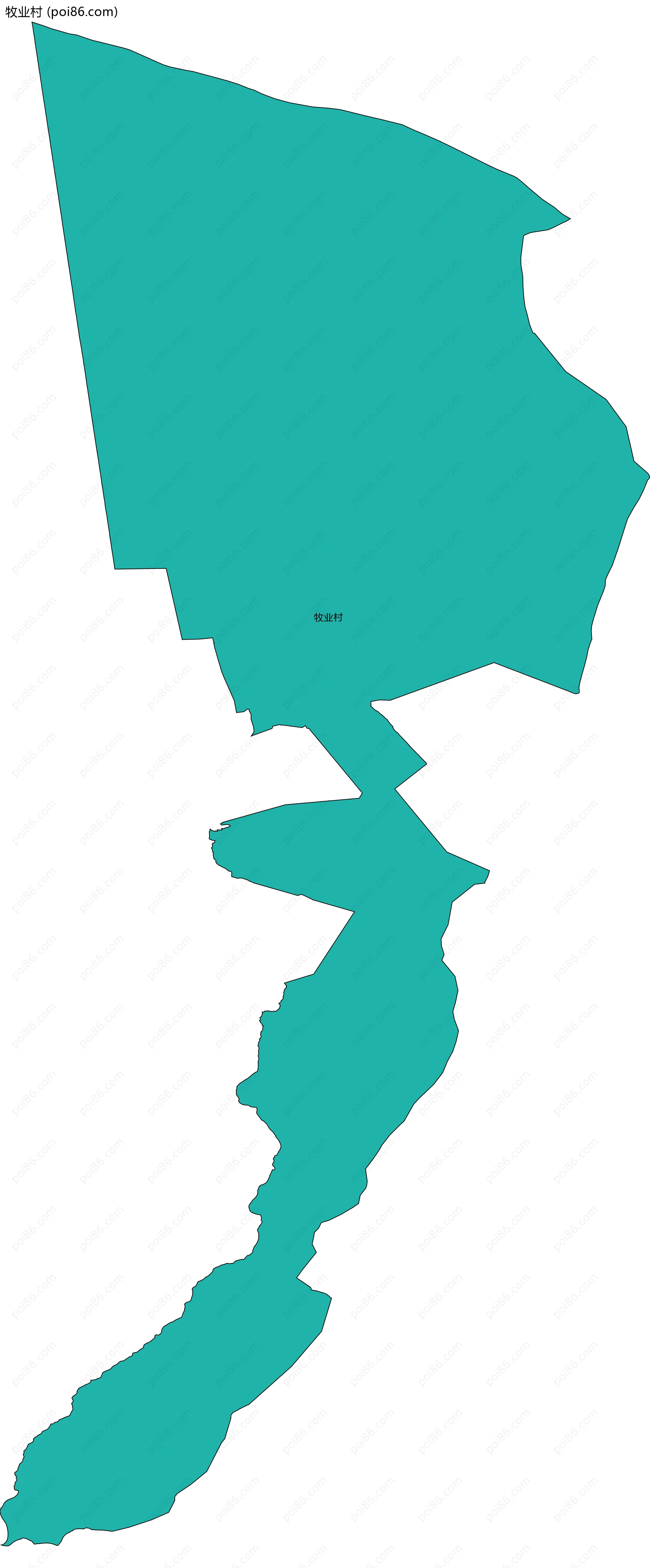 牧业村边界地图