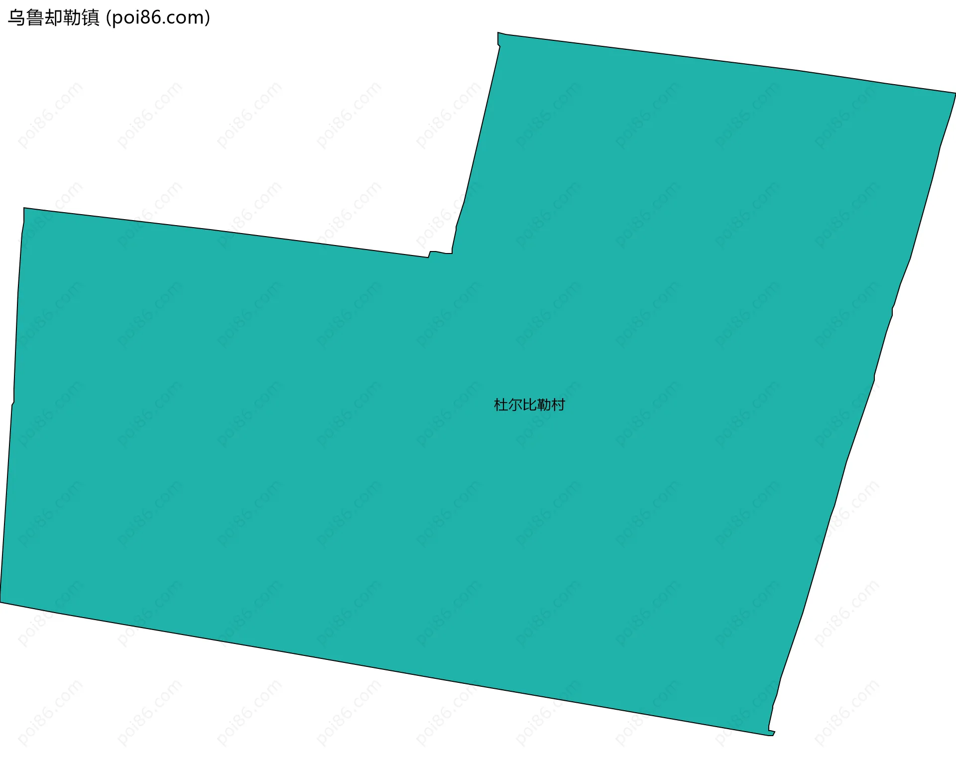 乌鲁却勒镇边界地图(五级行政区划)