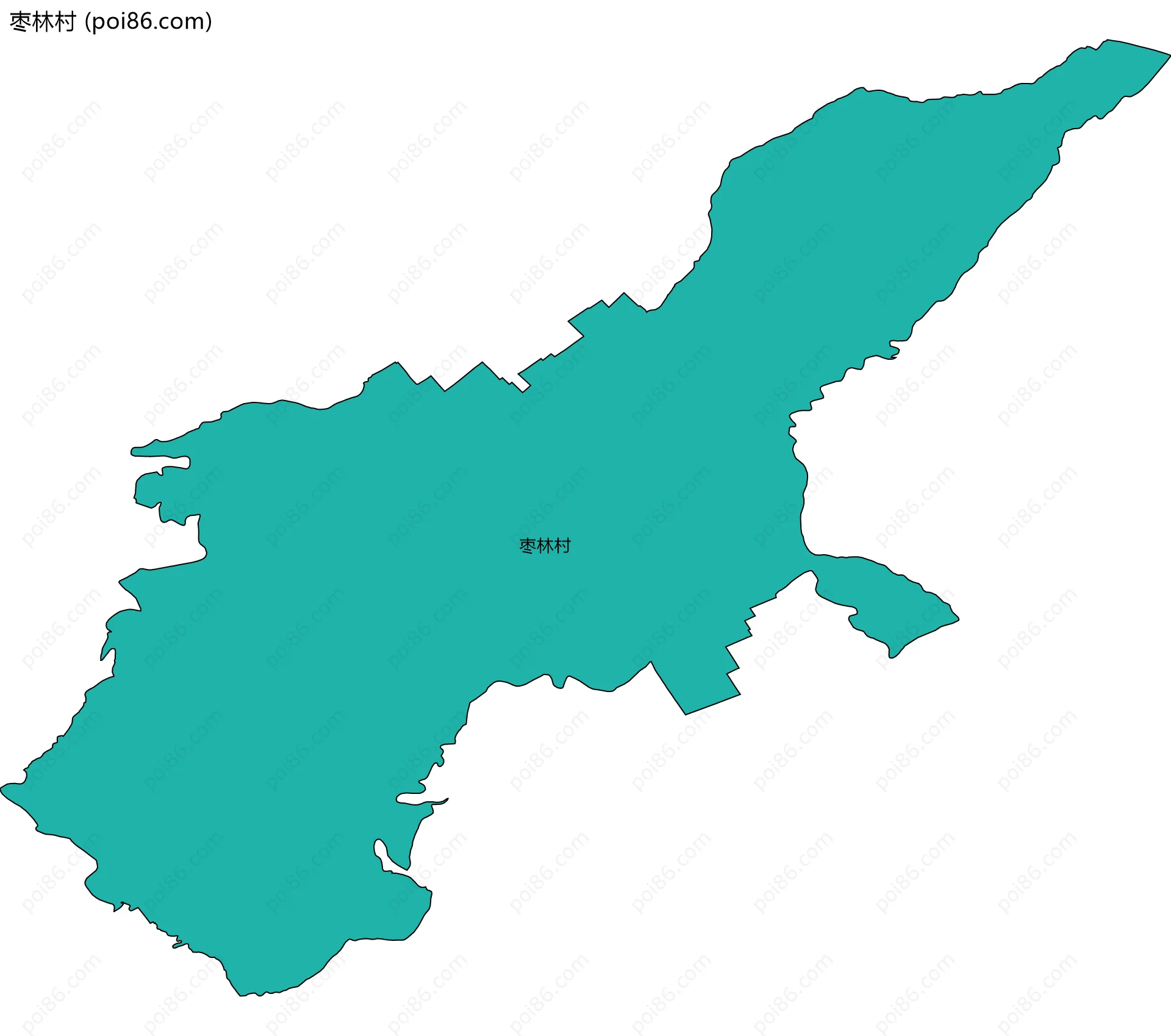 枣林村边界地图