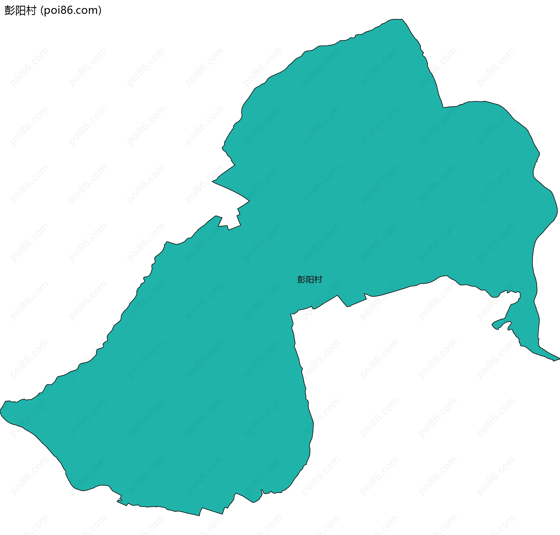 彭阳村边界地图