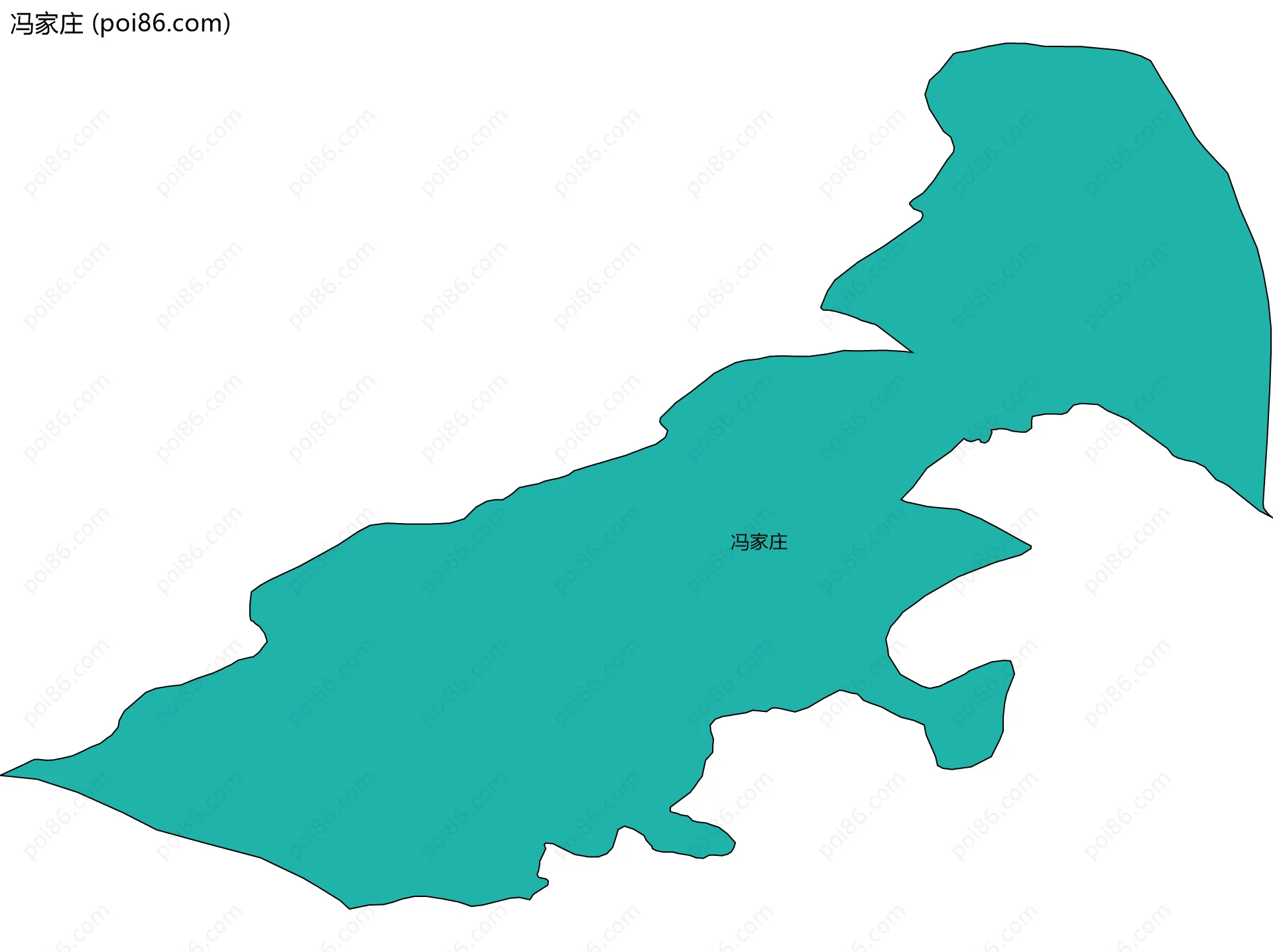 冯家庄边界地图