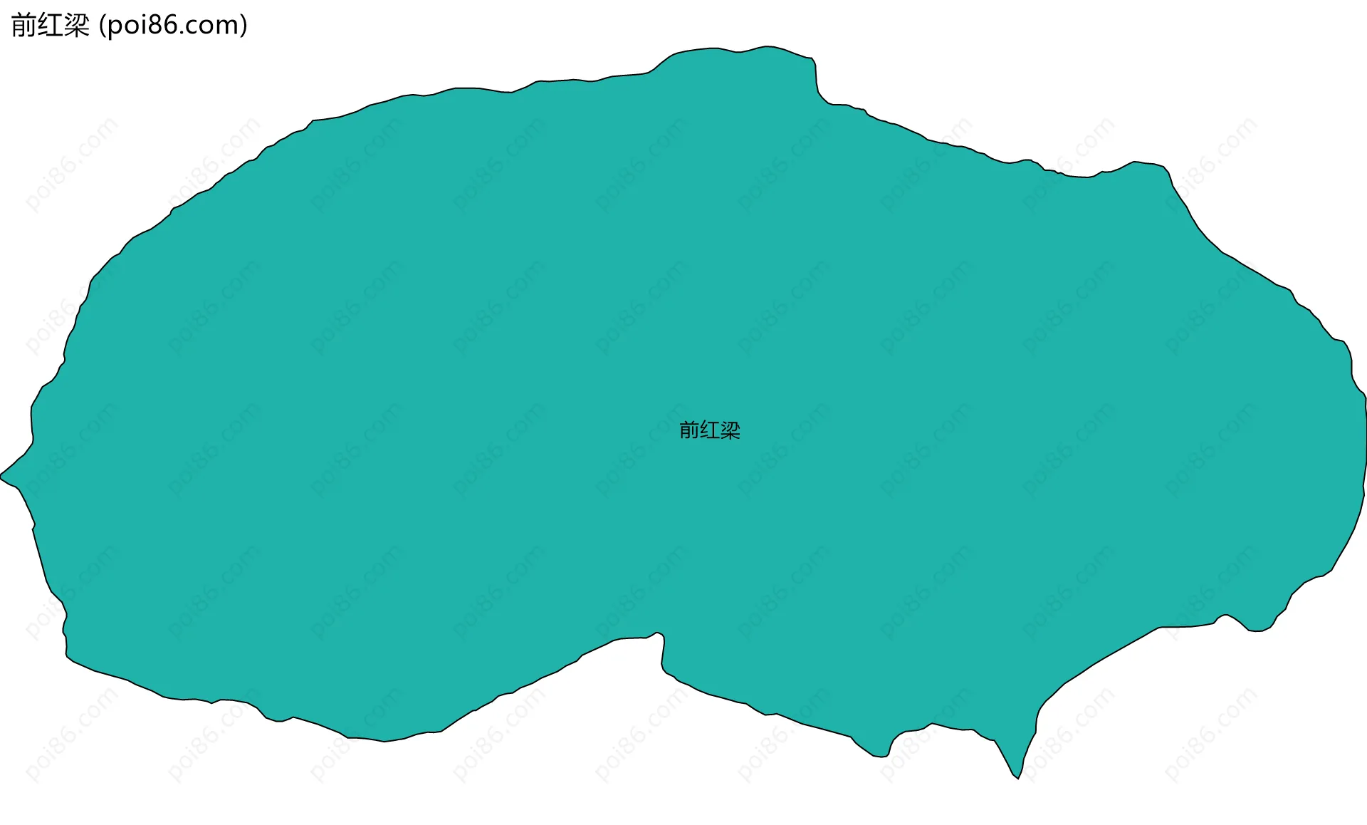 前红梁边界地图