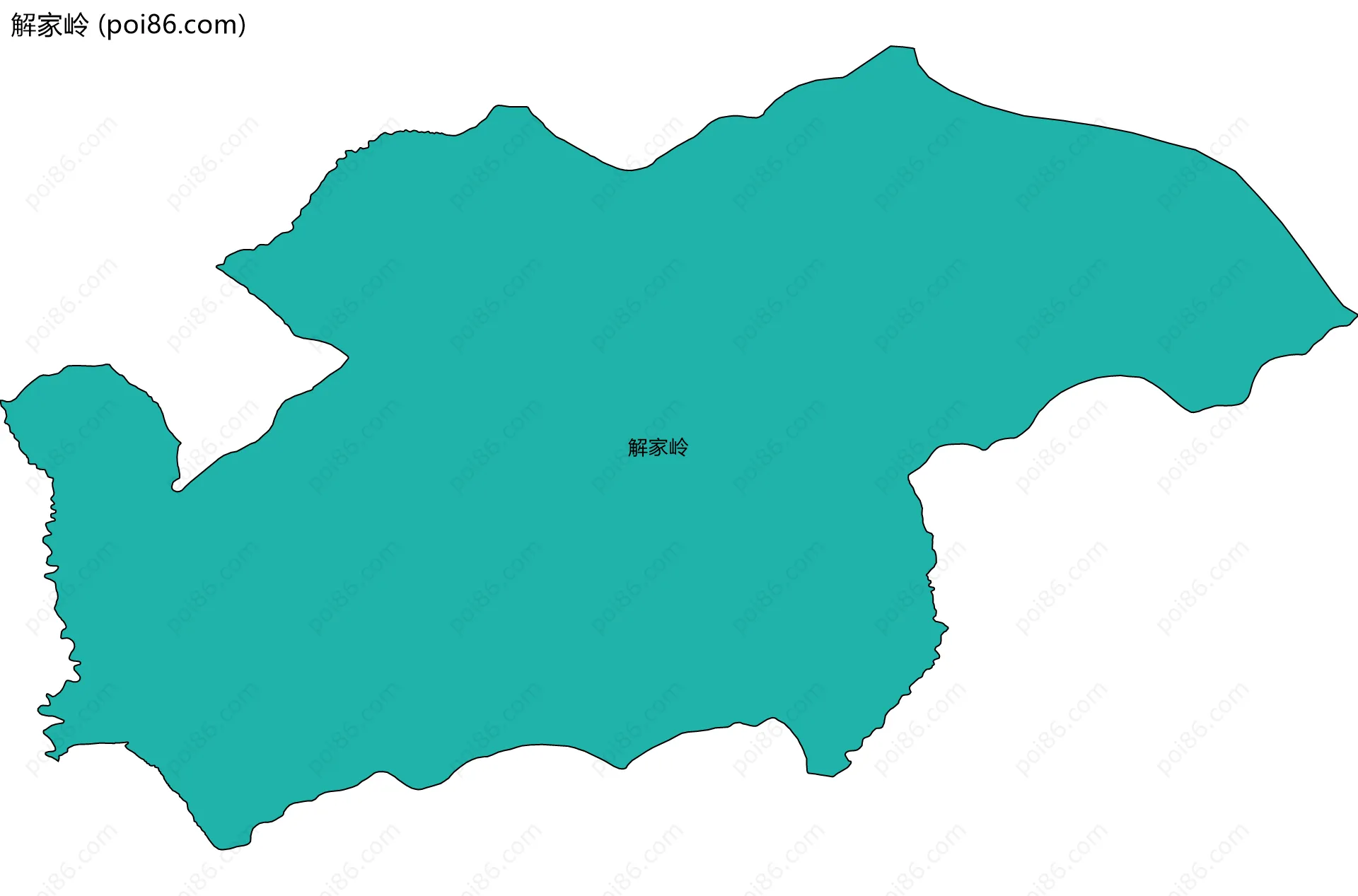 解家岭边界地图