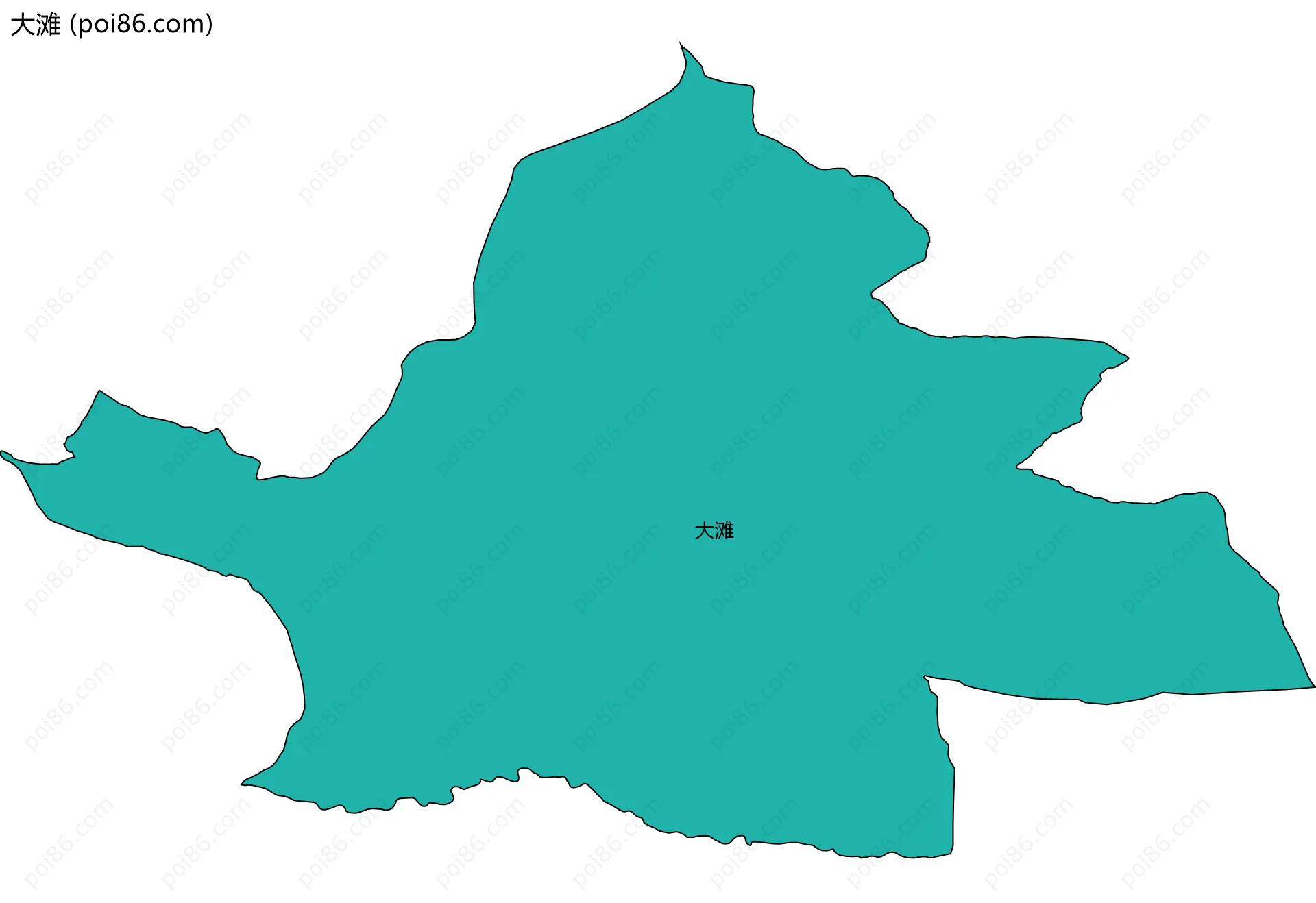 大滩边界地图