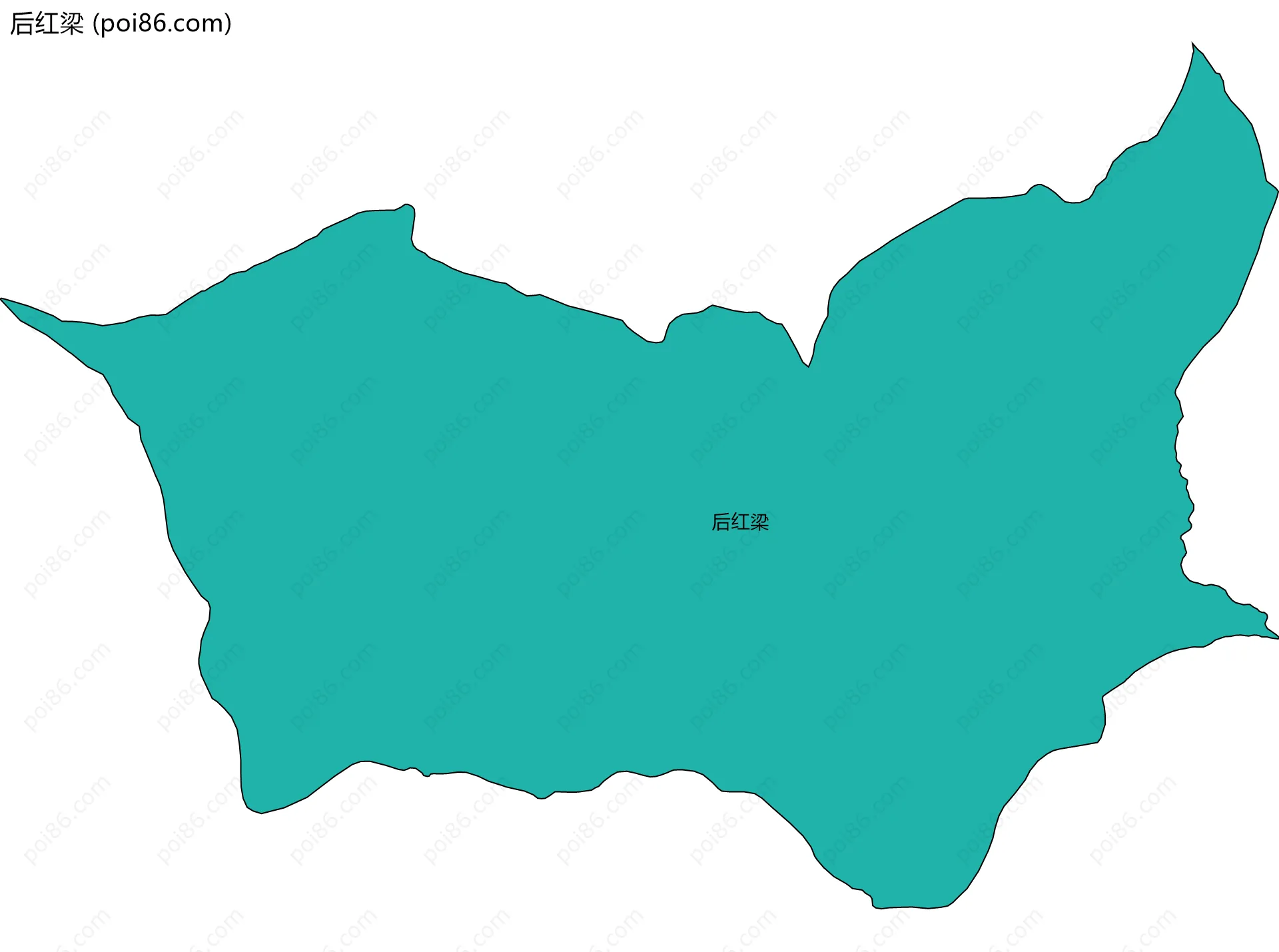 后红梁边界地图