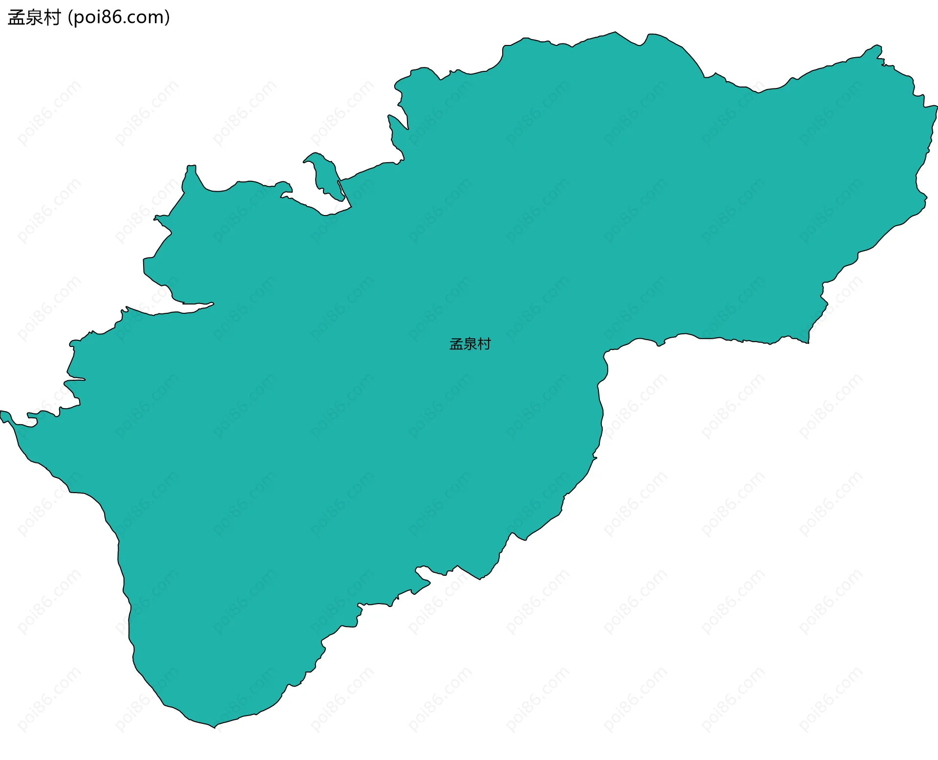 孟泉村边界地图