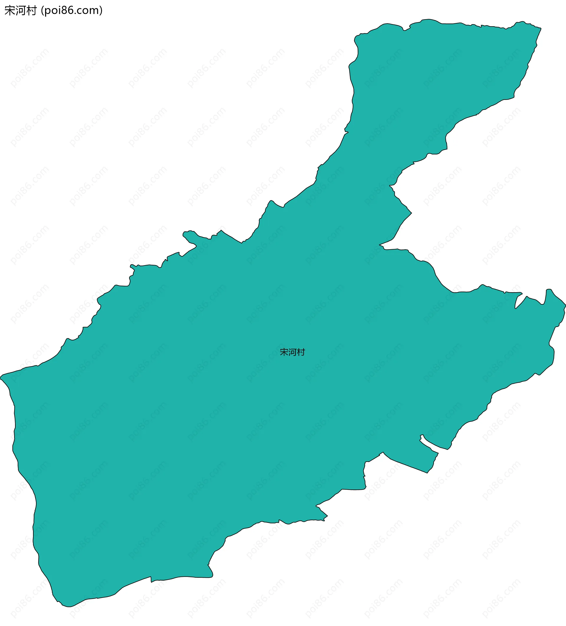 宋河村边界地图