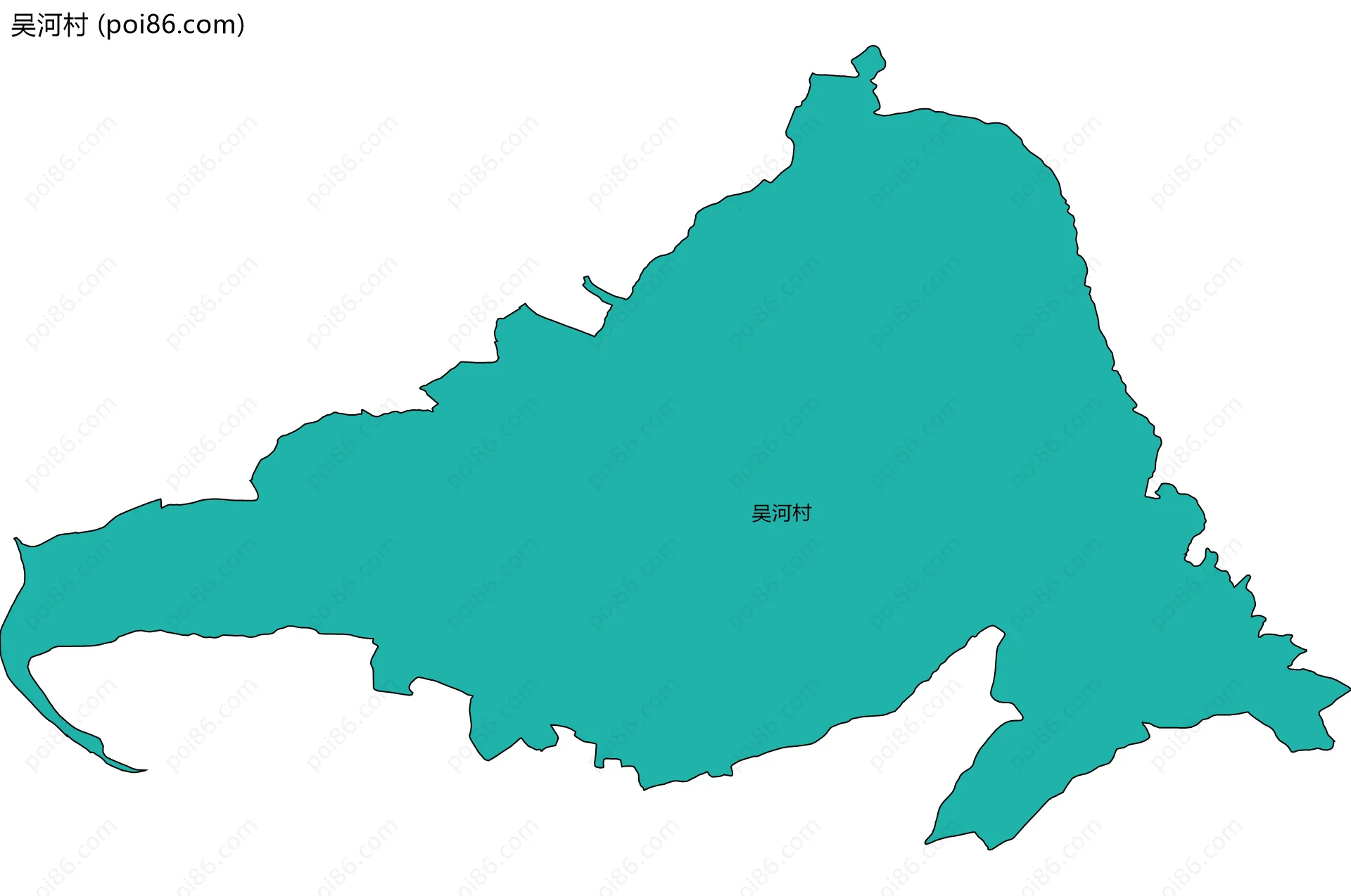 吴河村边界地图