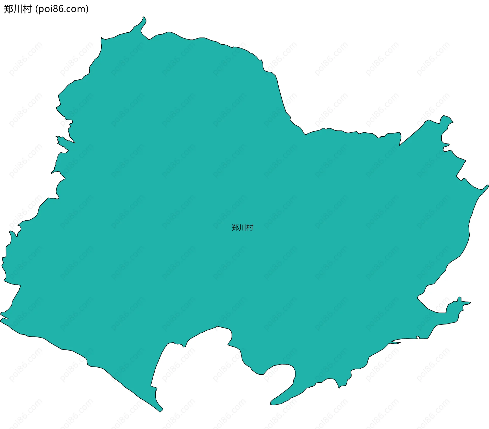 郑川村边界地图