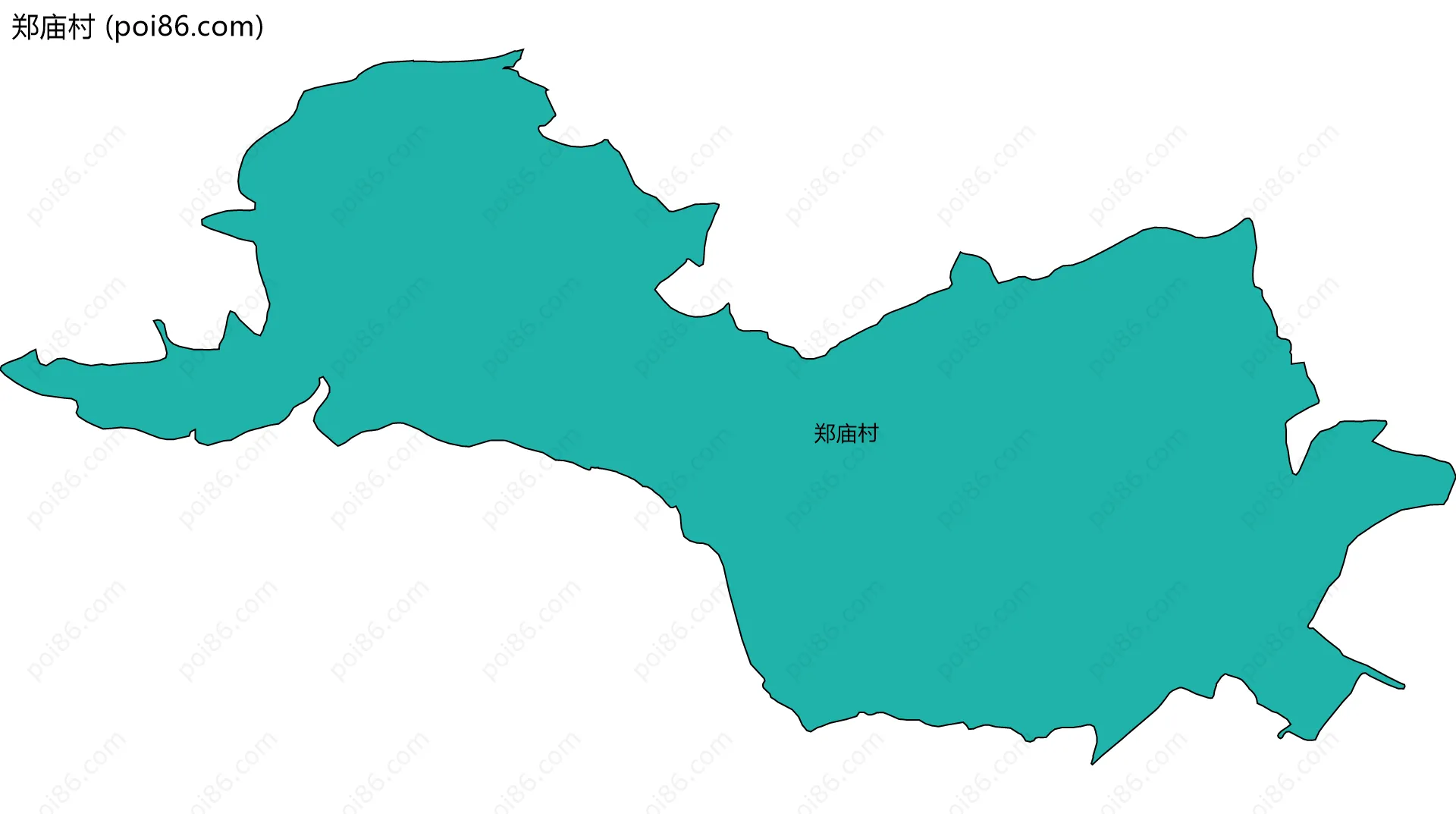 郑庙村边界地图