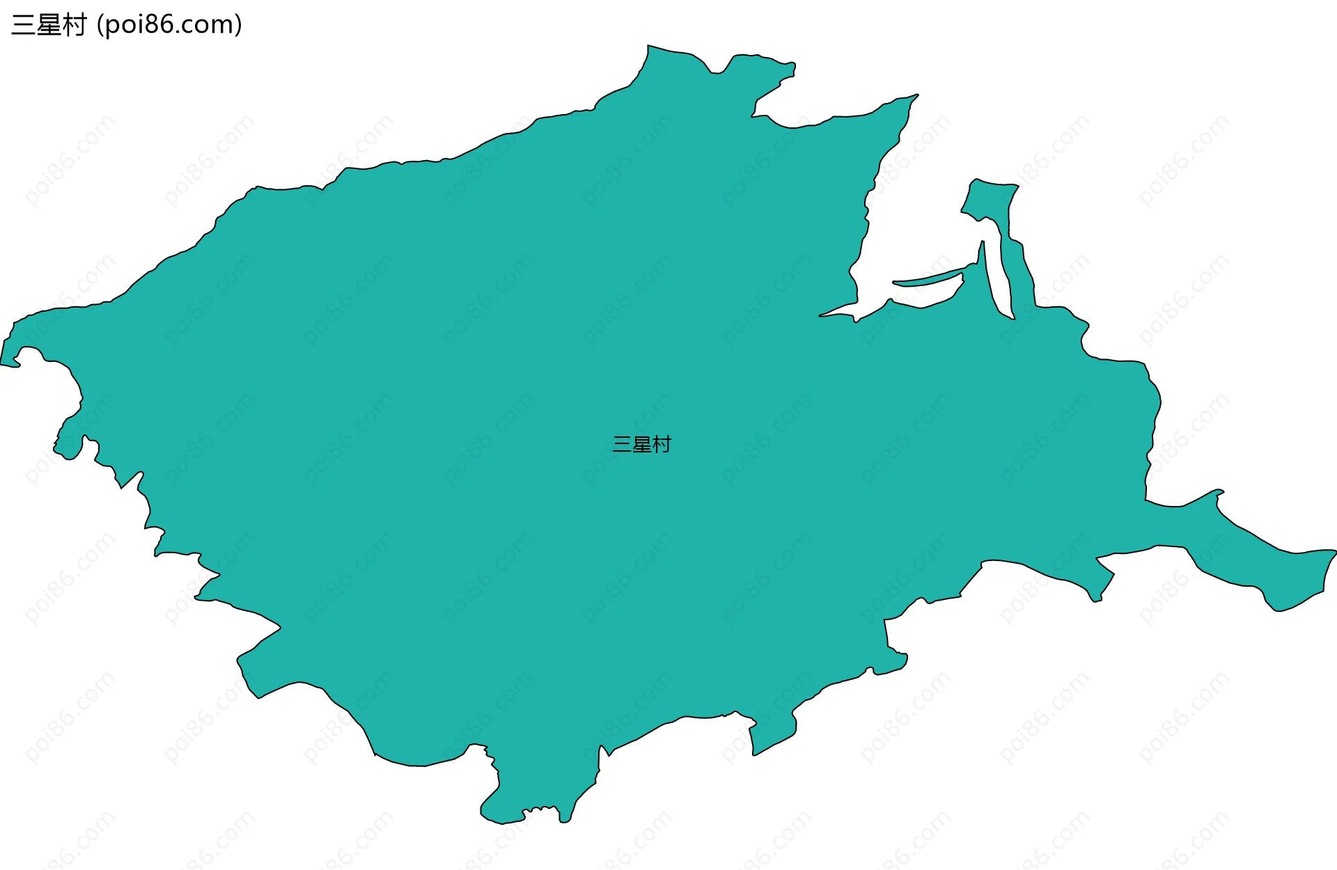 三星村边界地图