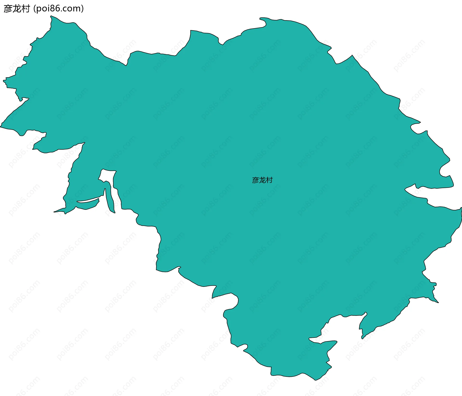 彦龙村边界地图