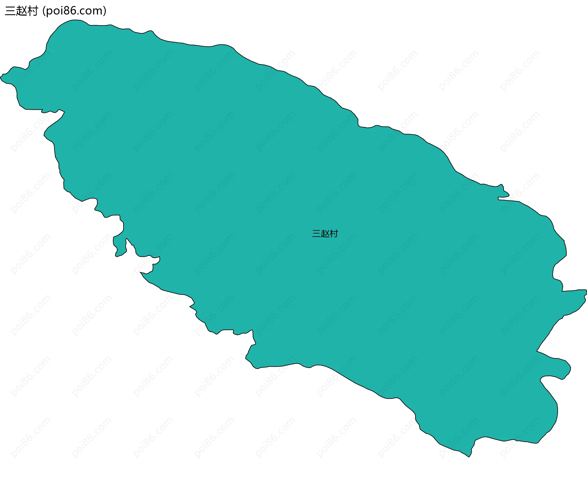 三赵村边界地图