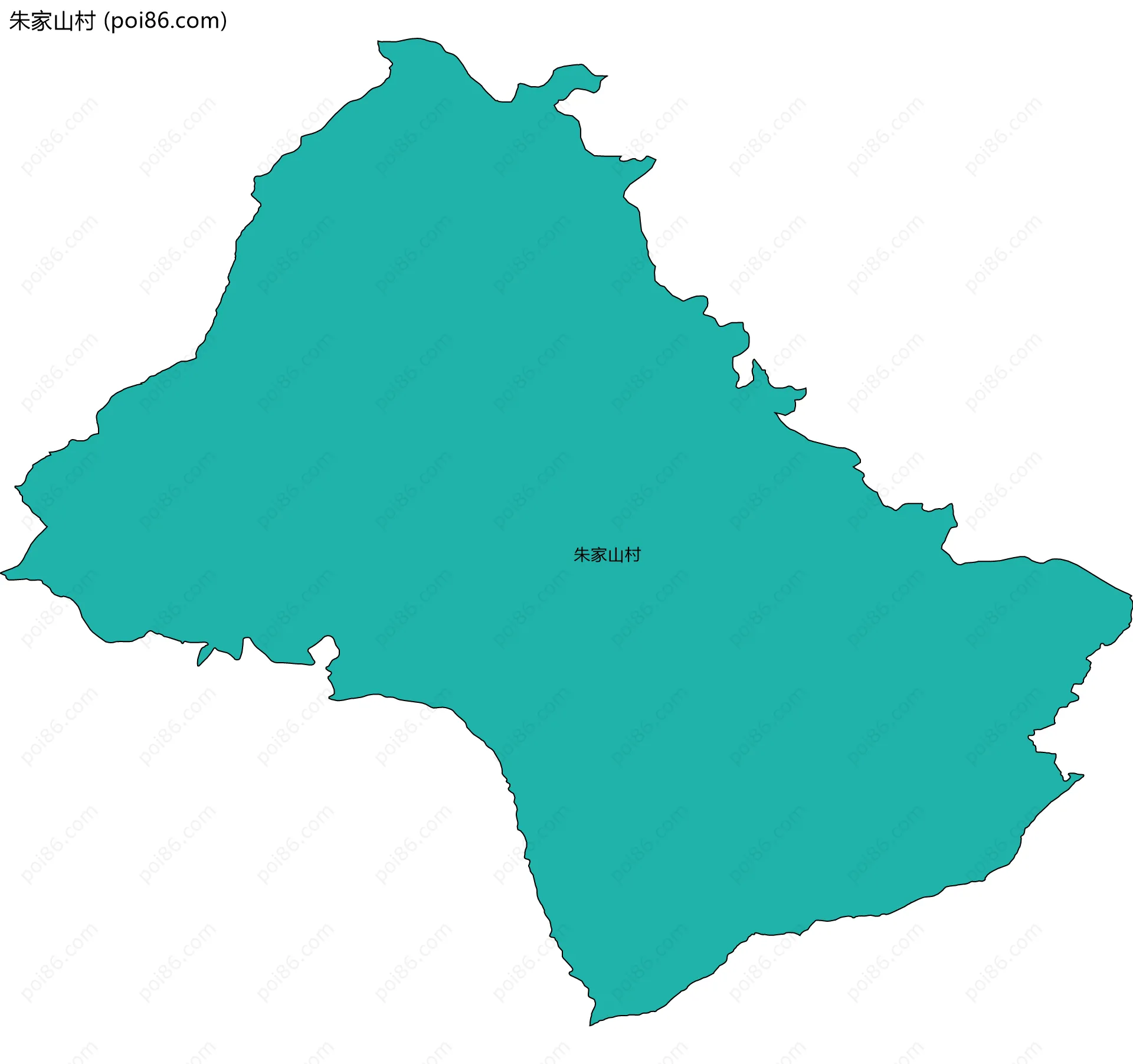 朱家山村边界地图