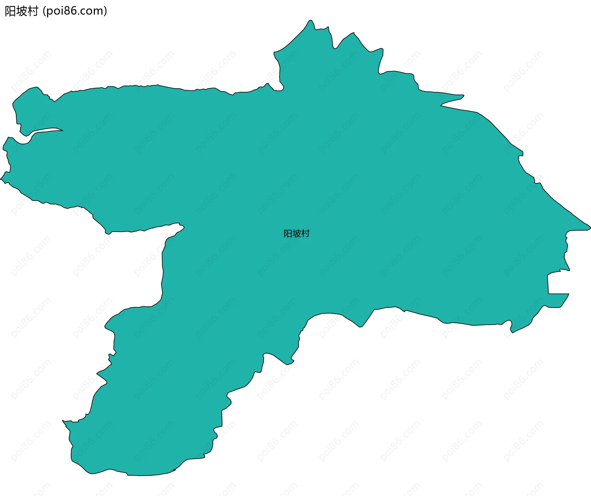 阳坡村边界地图