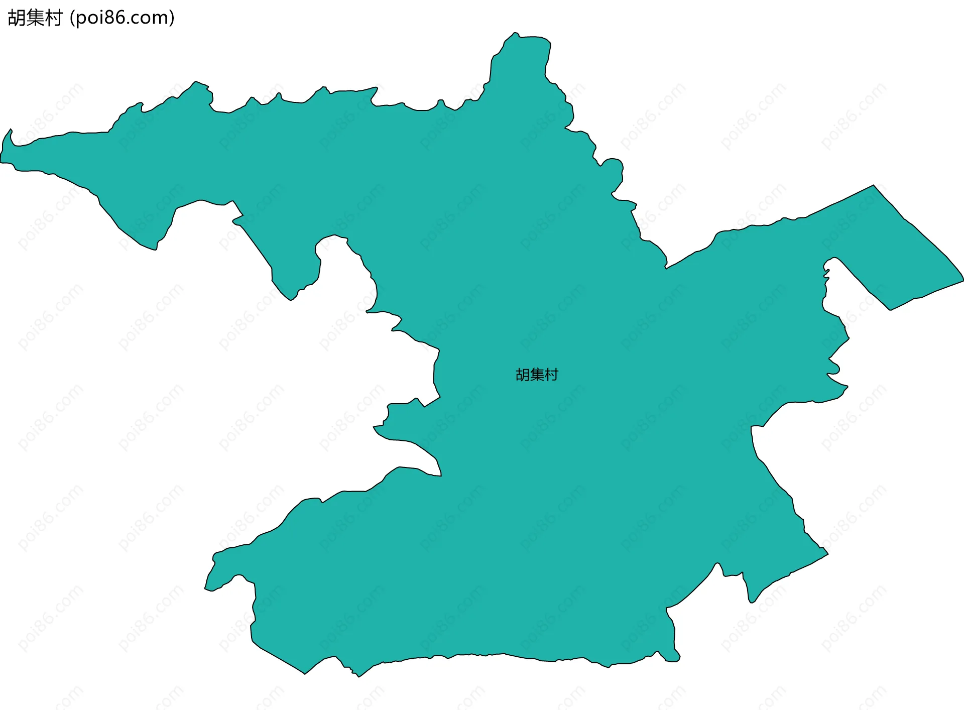 胡集村边界地图