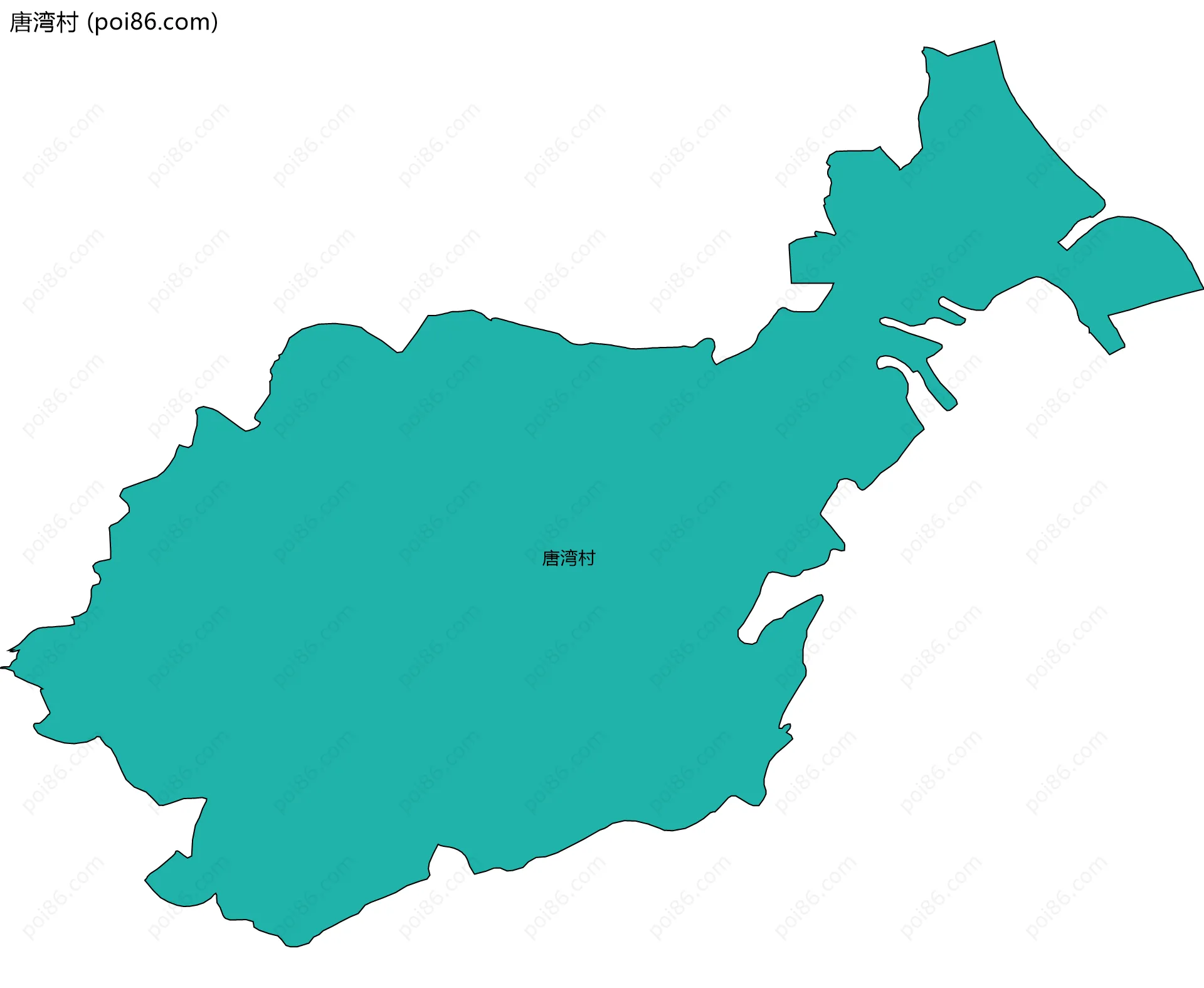 唐湾村边界地图