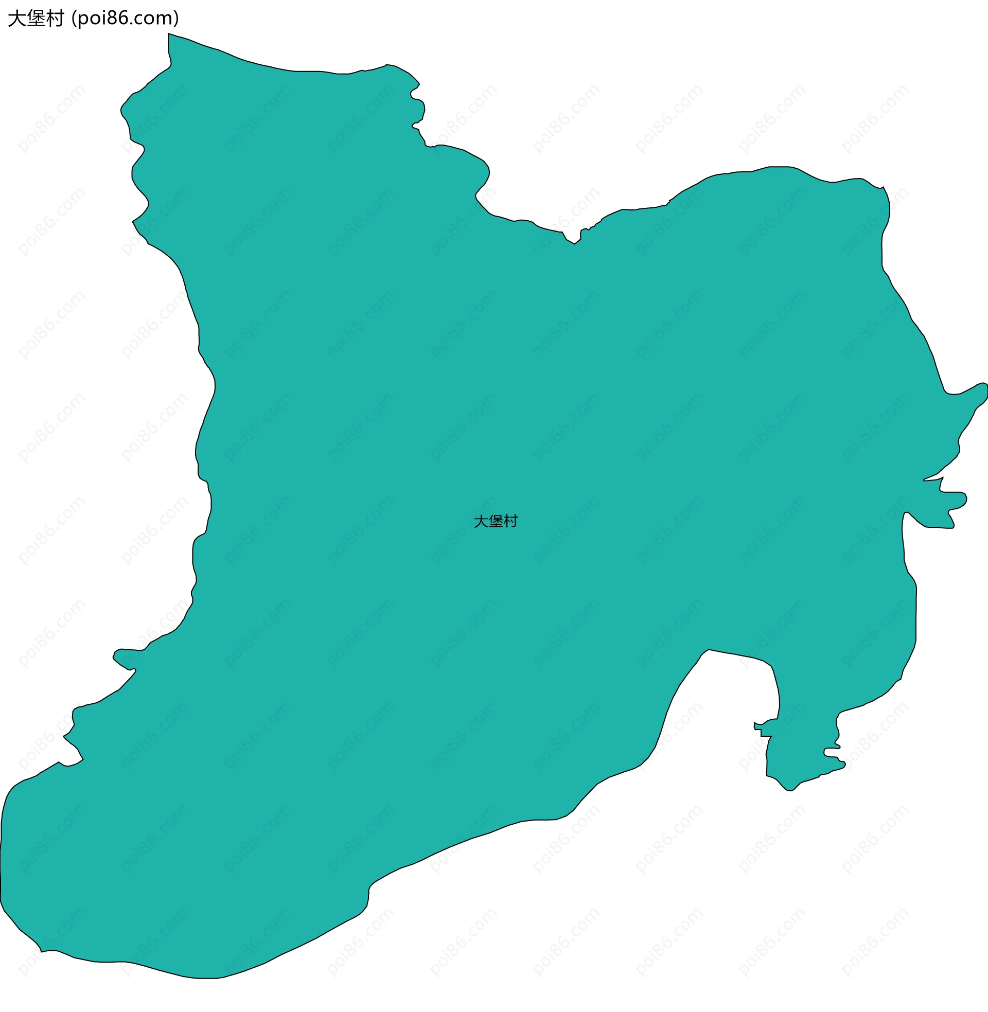 大堡村边界地图