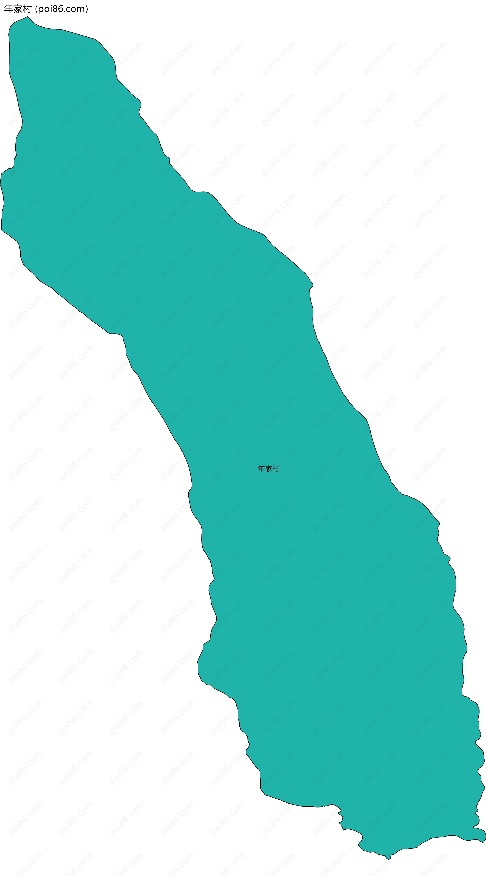 年家村边界地图