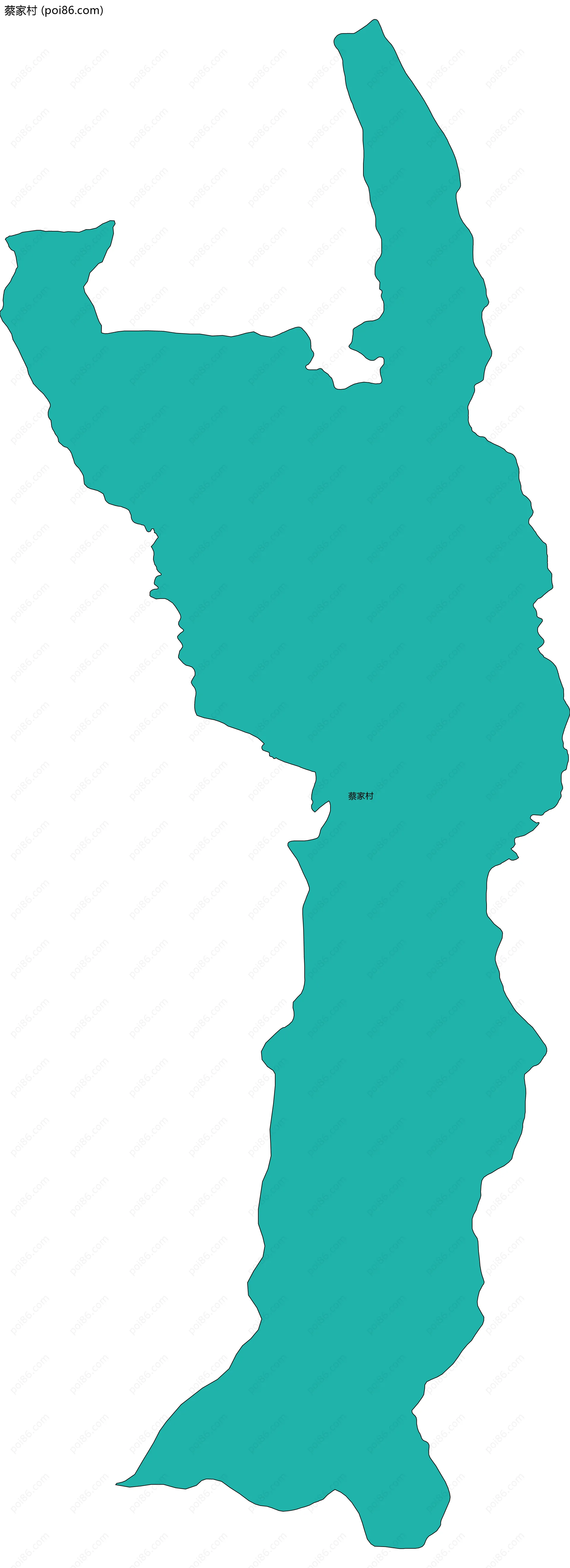 蔡家村边界地图