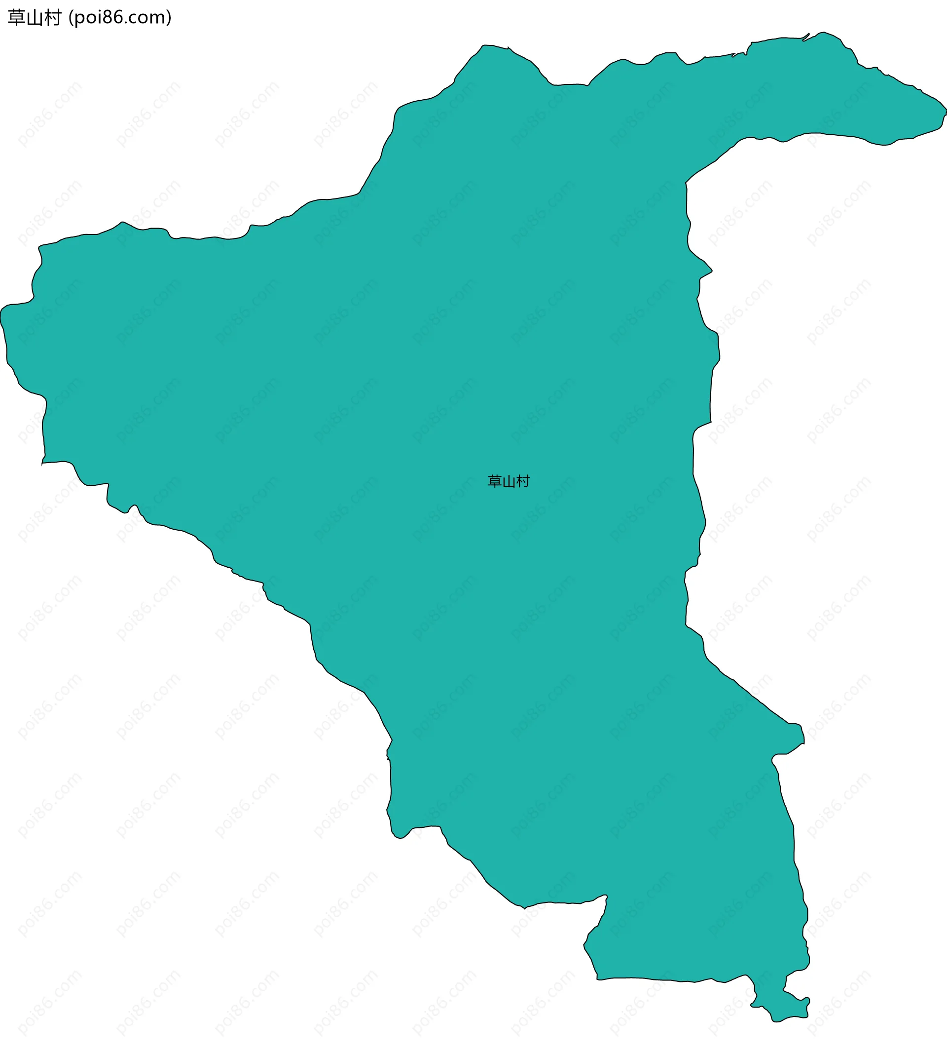 草山村边界地图