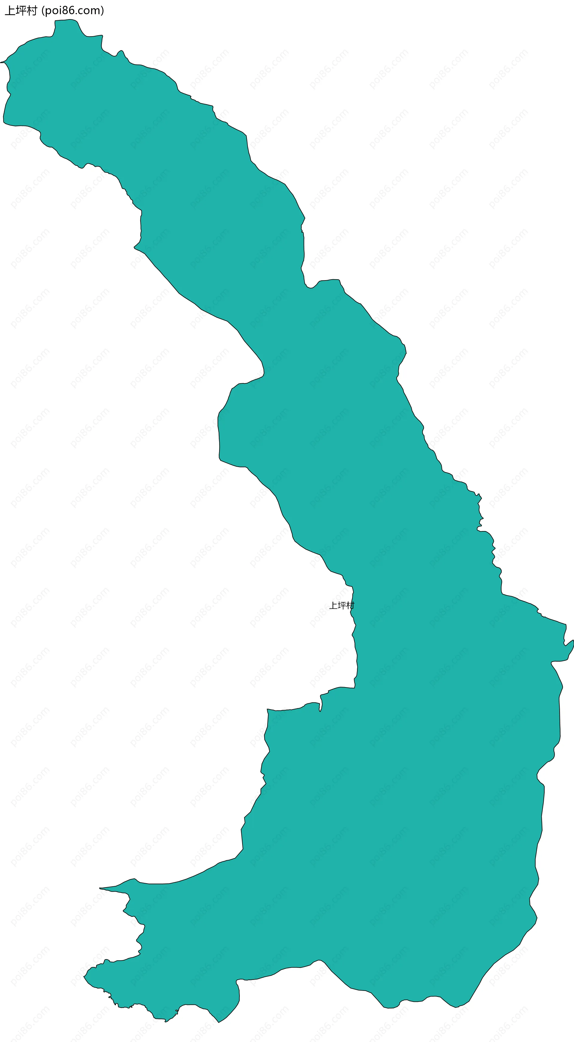 上坪村边界地图