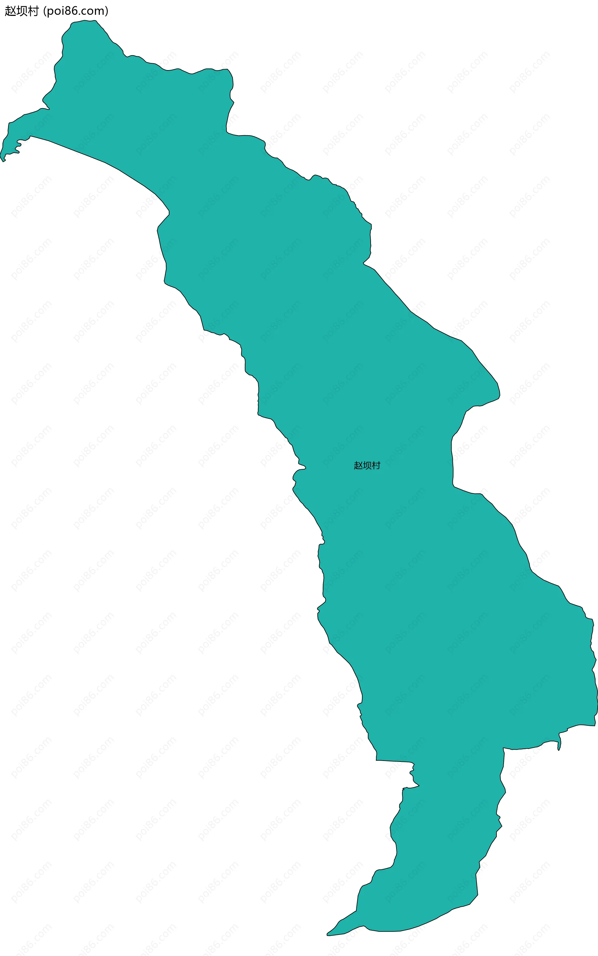 赵坝村边界地图