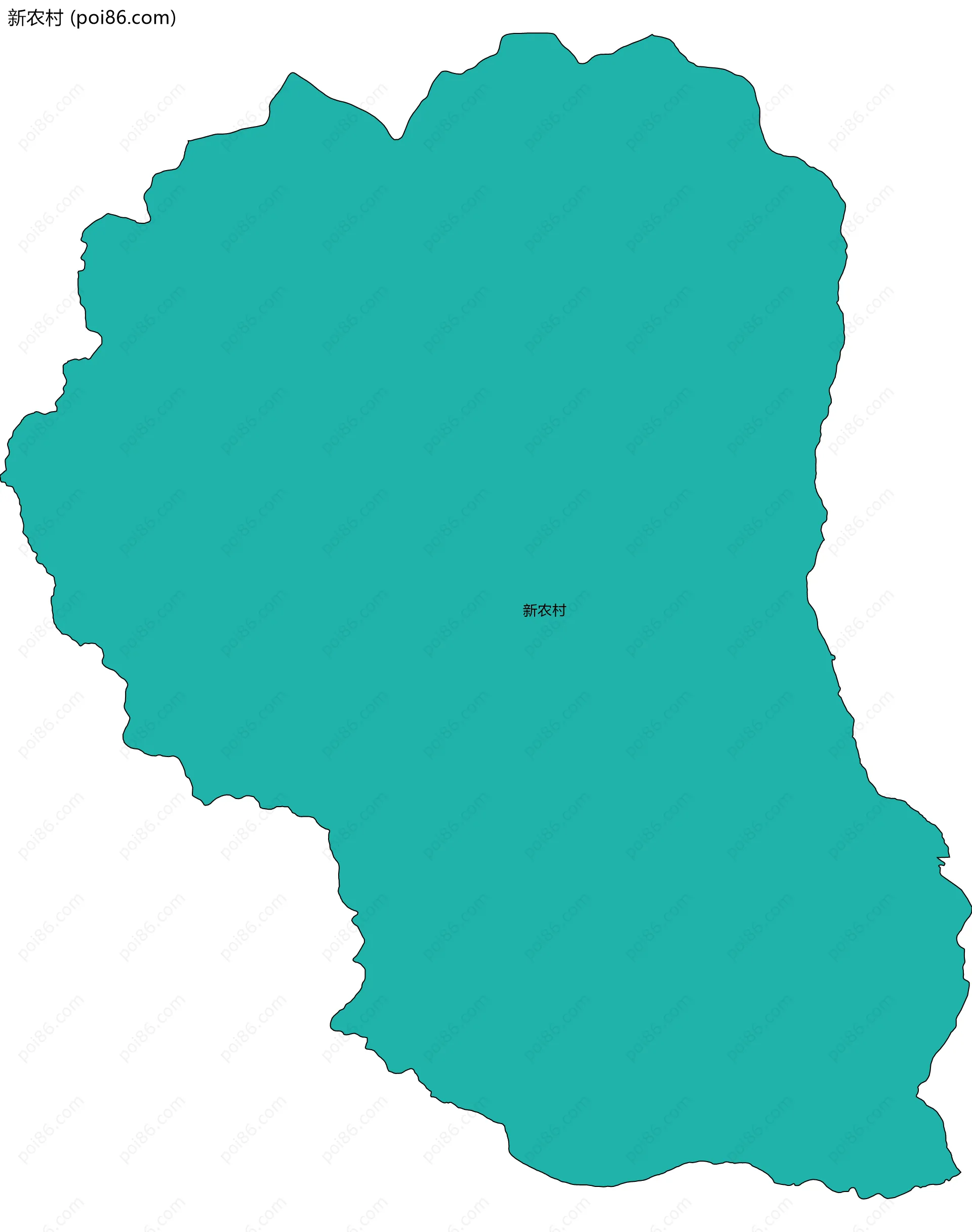 新农村边界地图