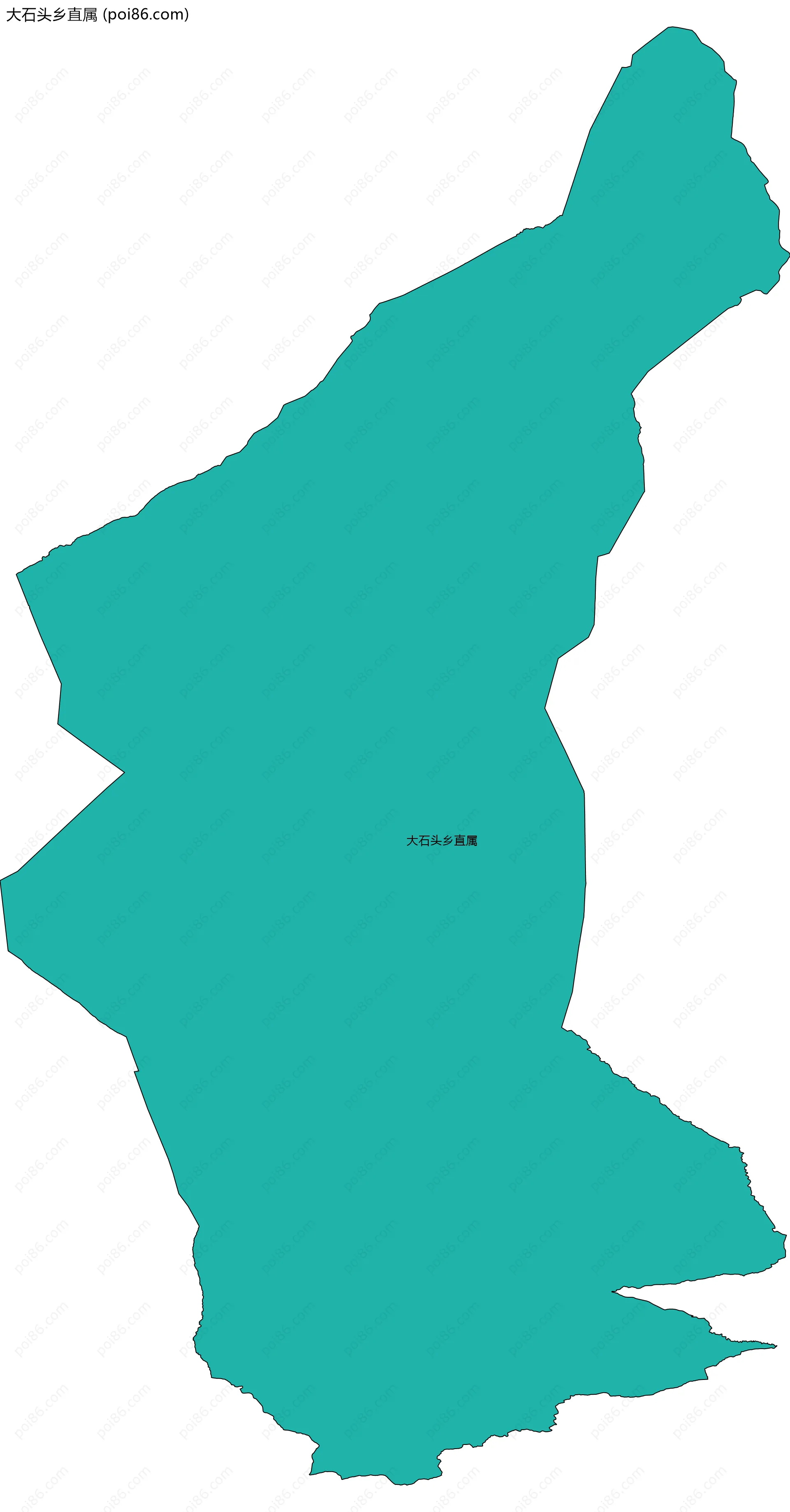 大石头乡直属边界地图