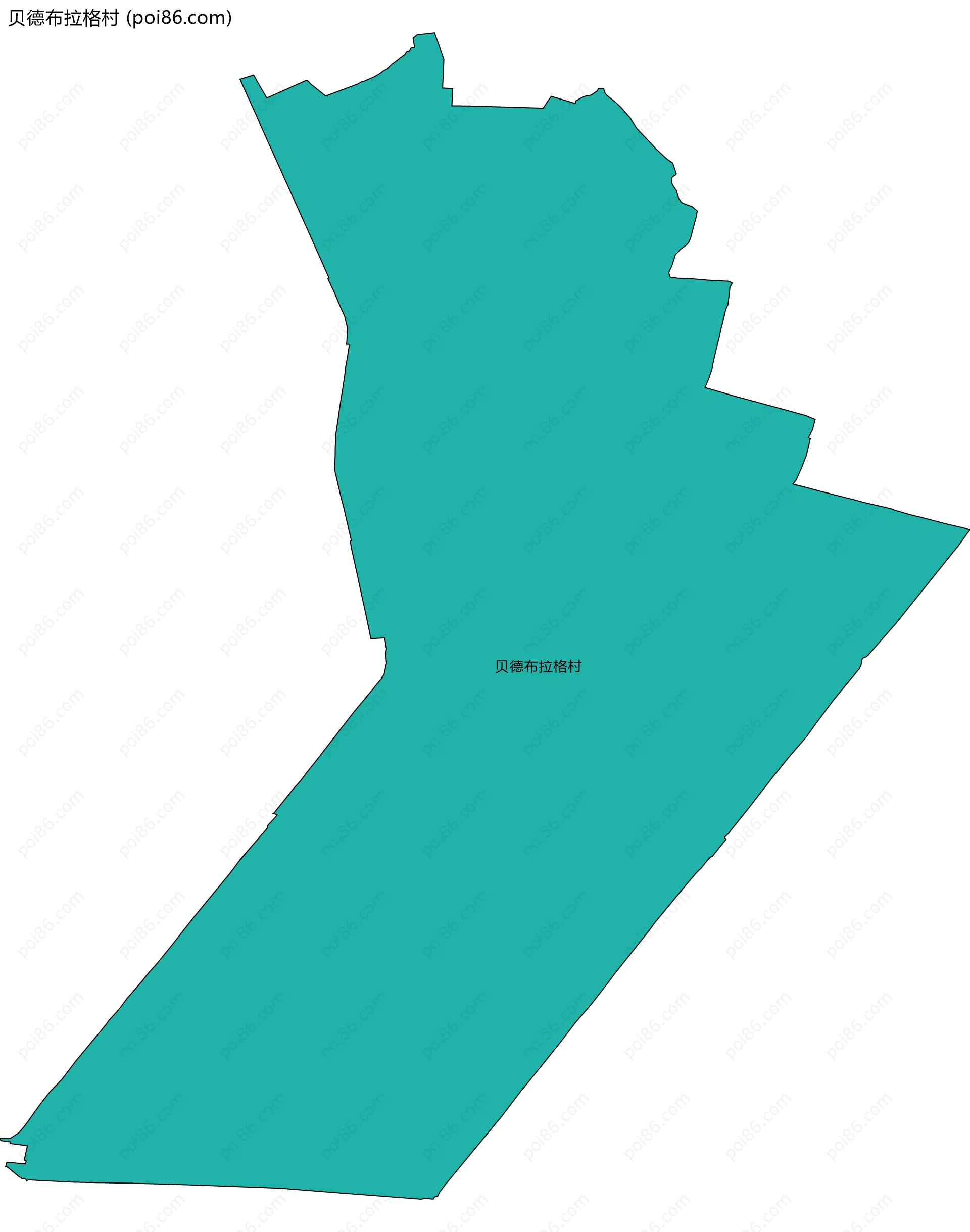 贝德布拉格村边界地图
