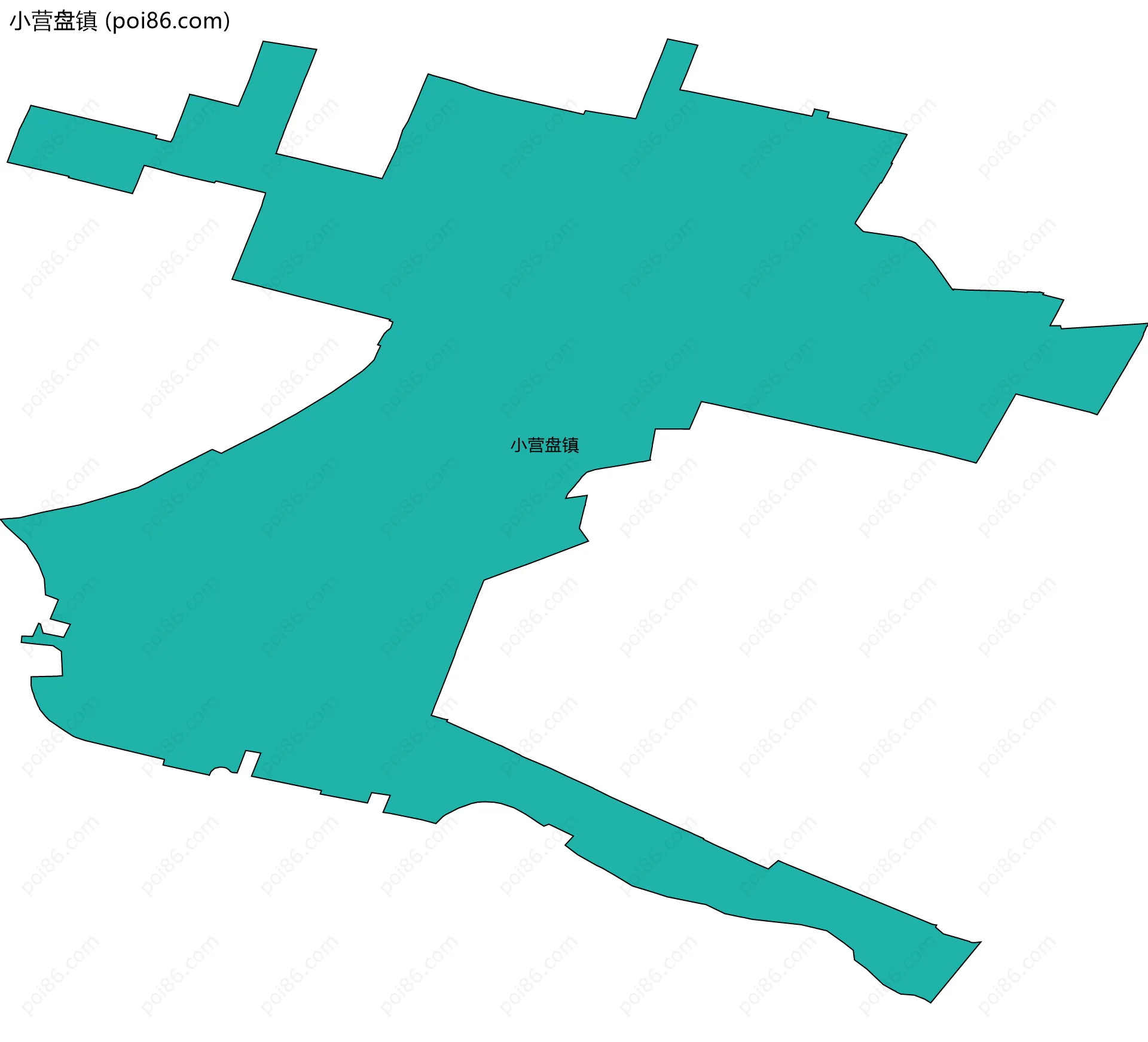 小营盘镇边界地图