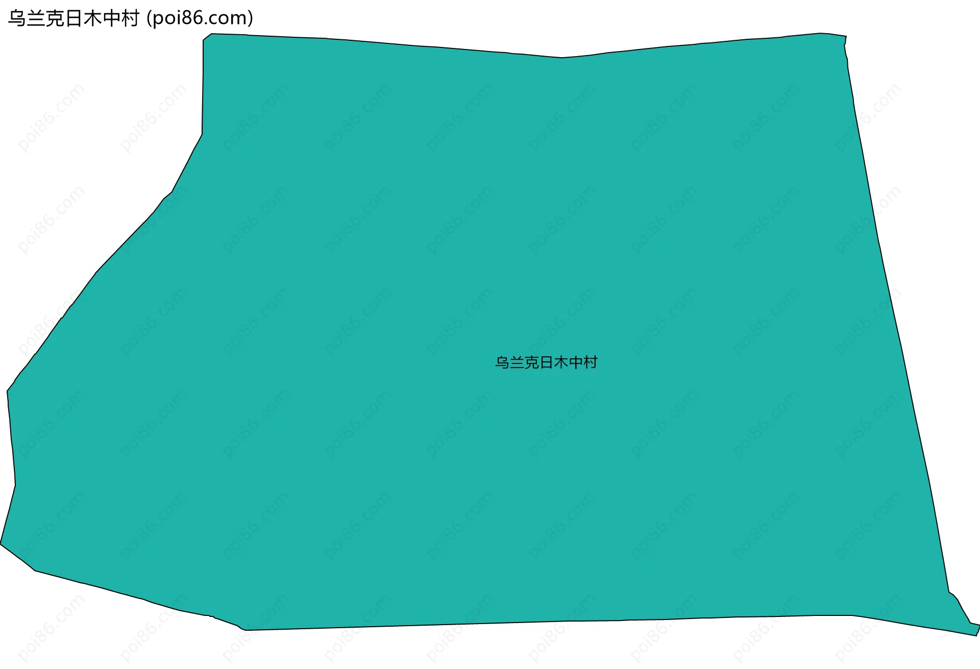 乌兰克日木中村边界地图
