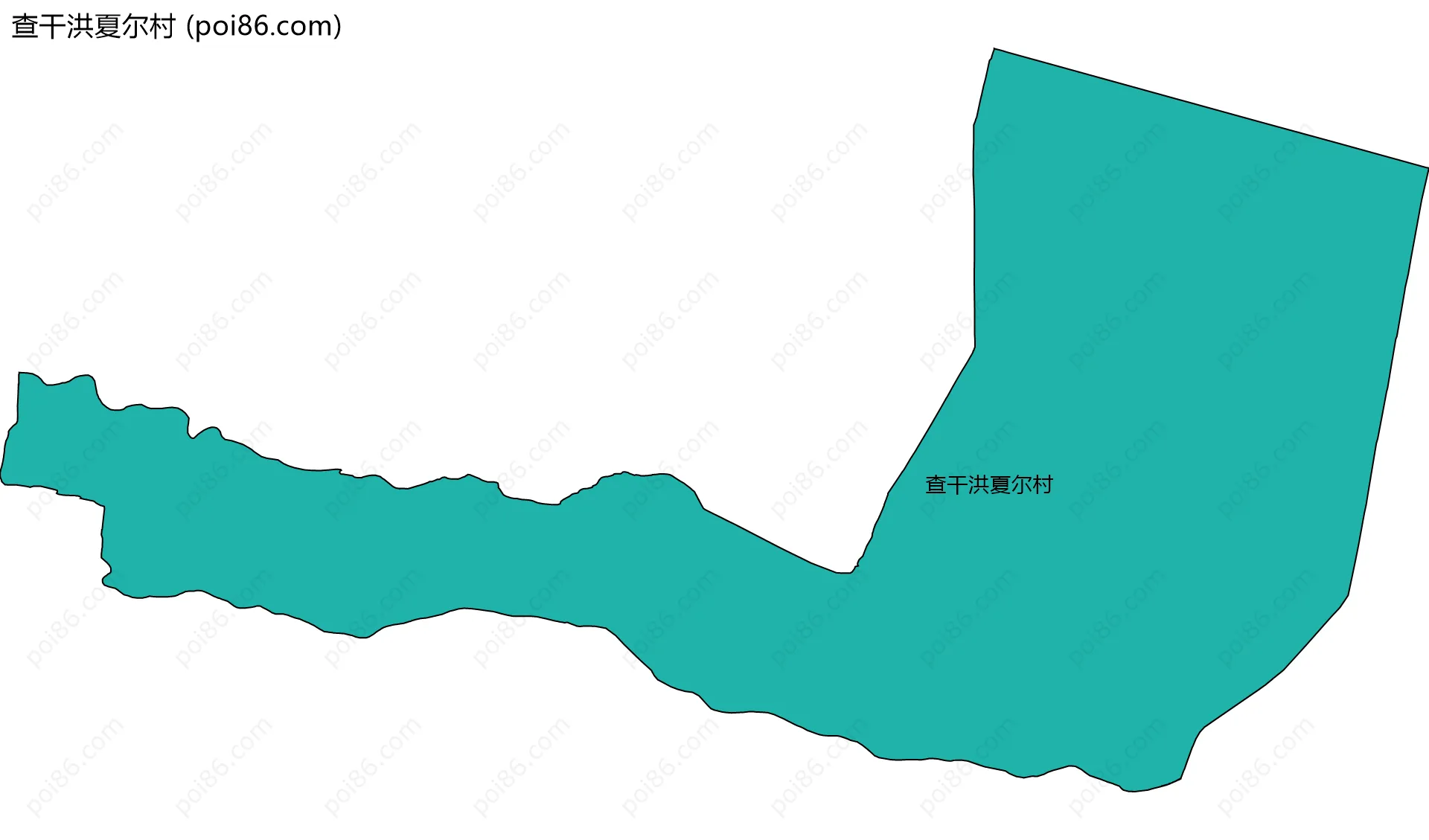 查干洪夏尔村边界地图