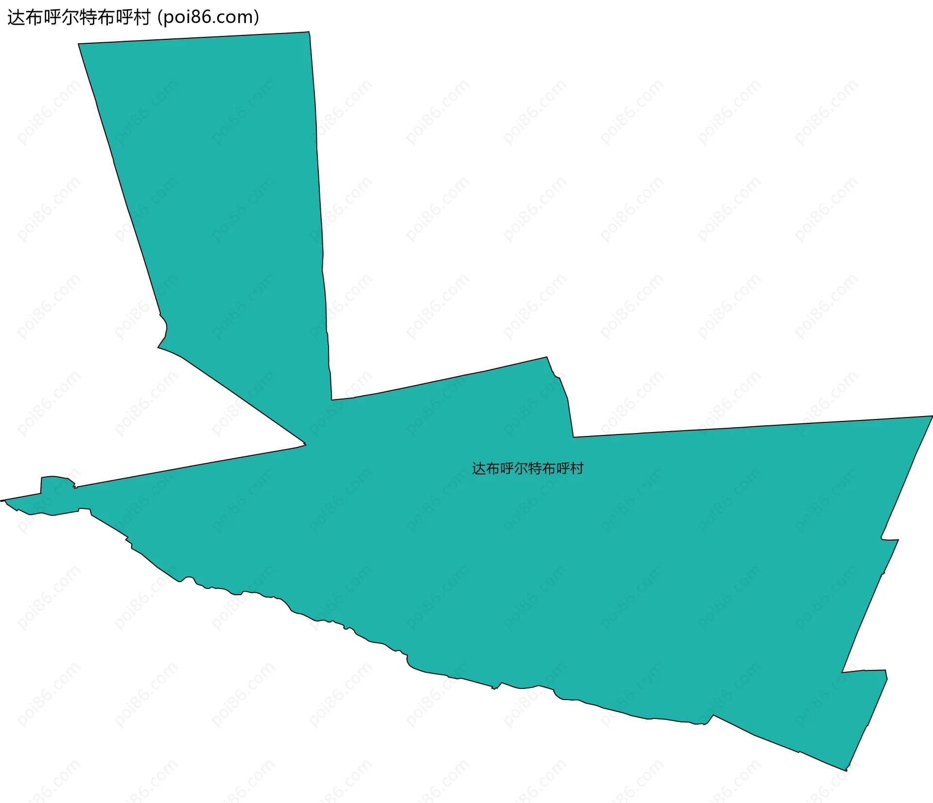 达布呼尔特布呼村边界地图