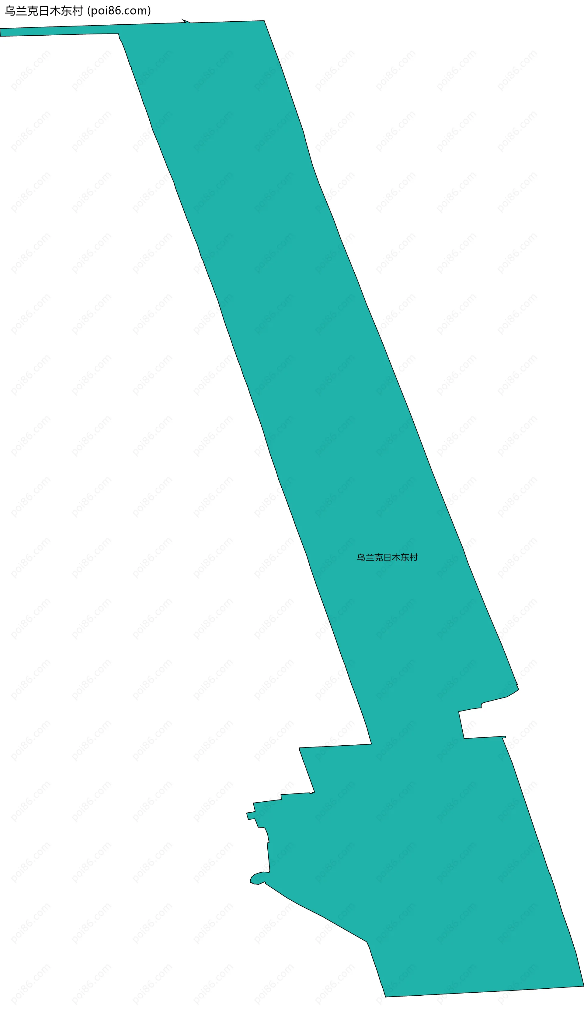 乌兰克日木东村边界地图