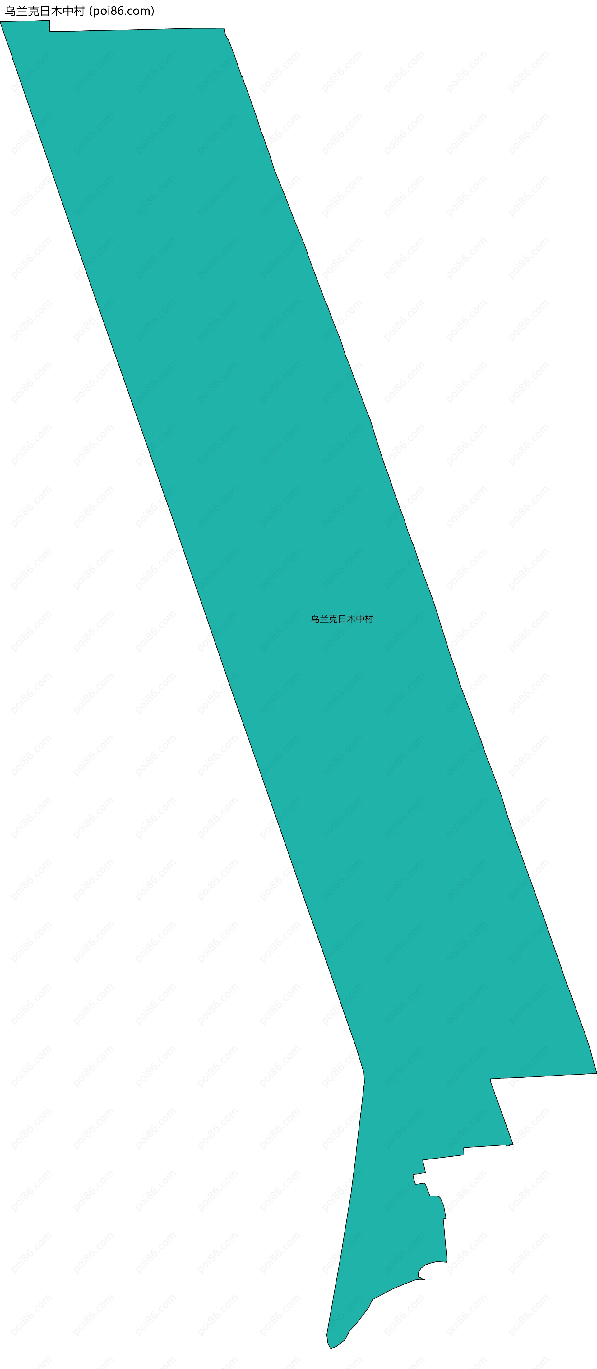 乌兰克日木中村边界地图