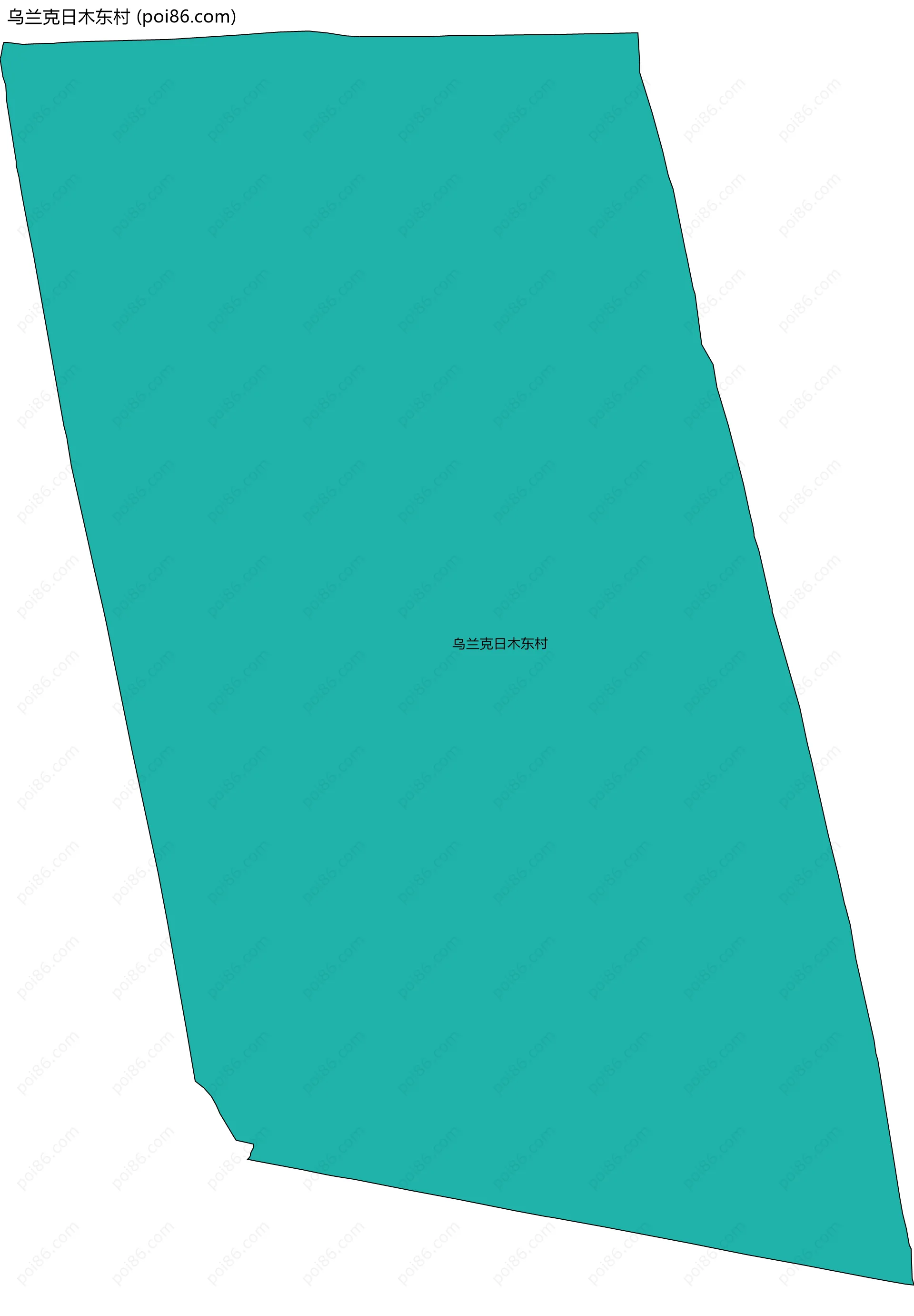 乌兰克日木东村边界地图