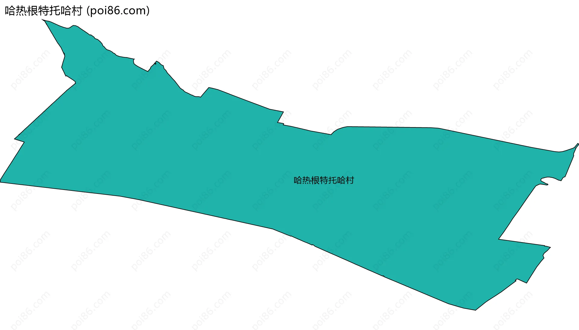 哈热根特托哈村边界地图