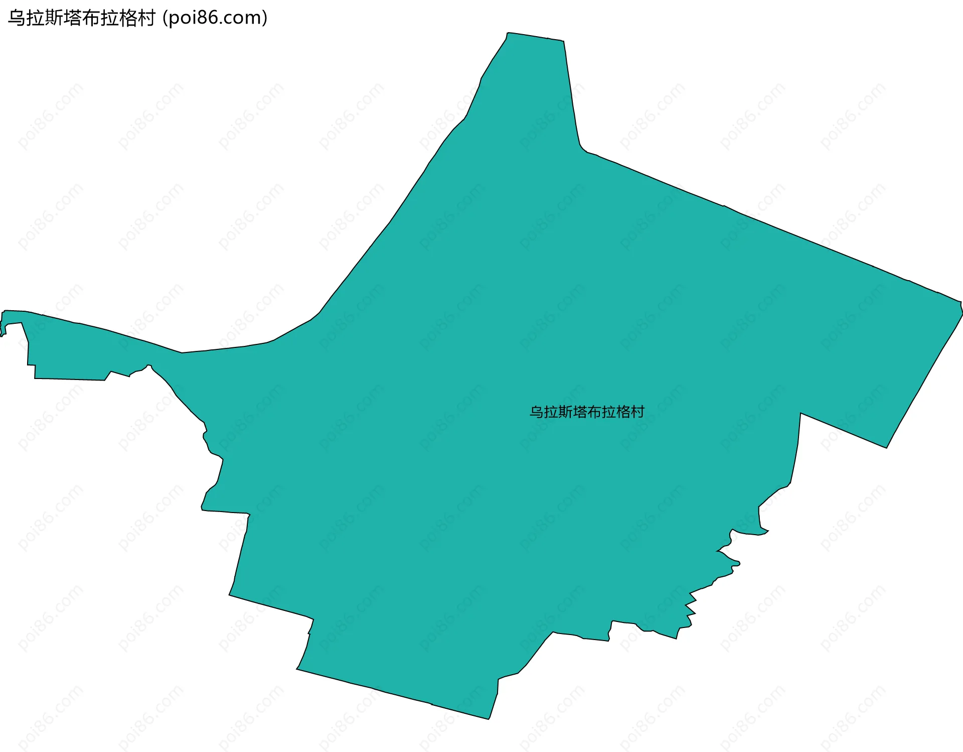 乌拉斯塔布拉格村边界地图