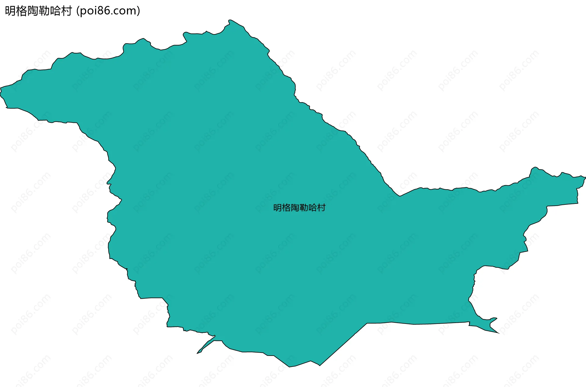 明格陶勒哈村边界地图