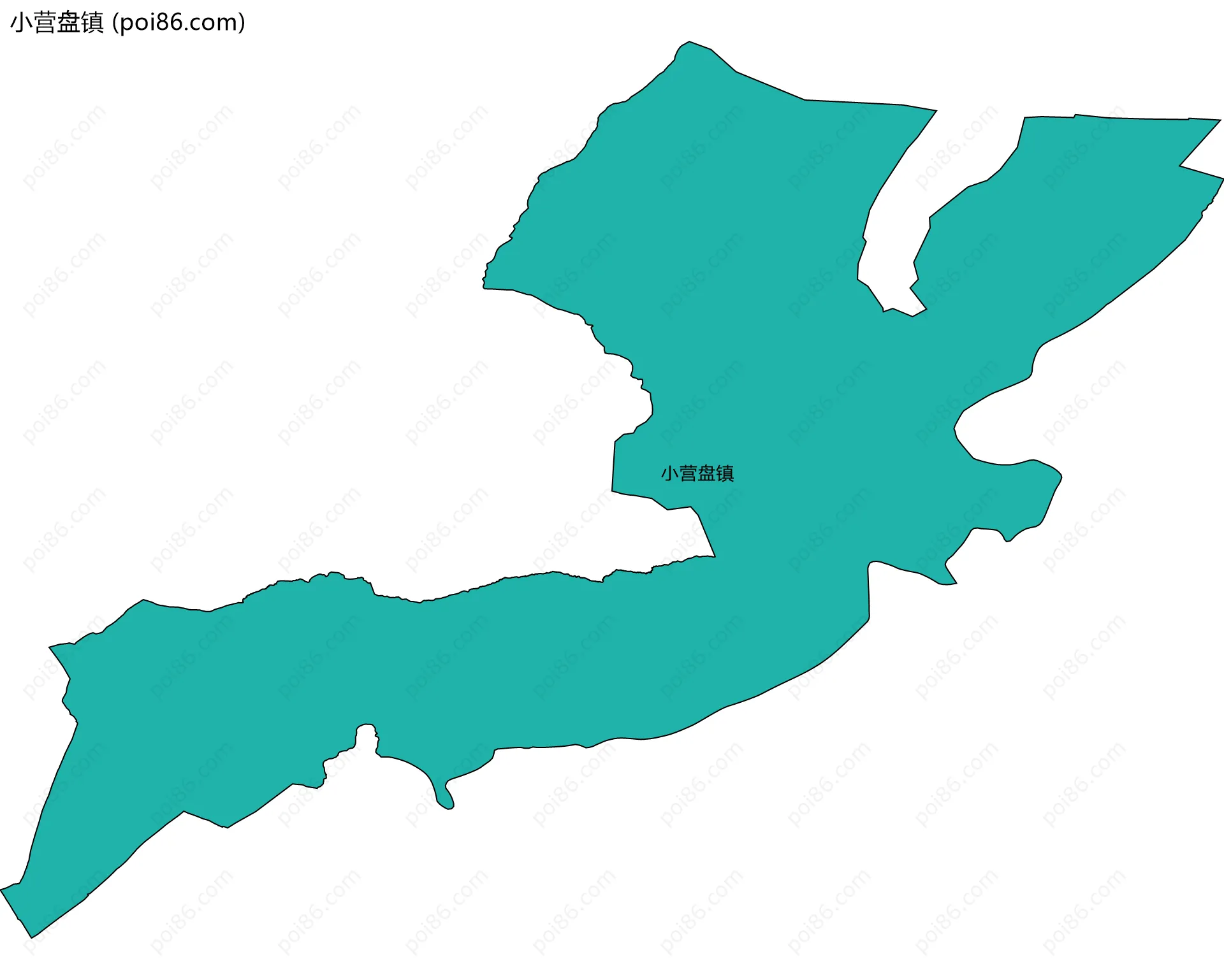 小营盘镇边界地图