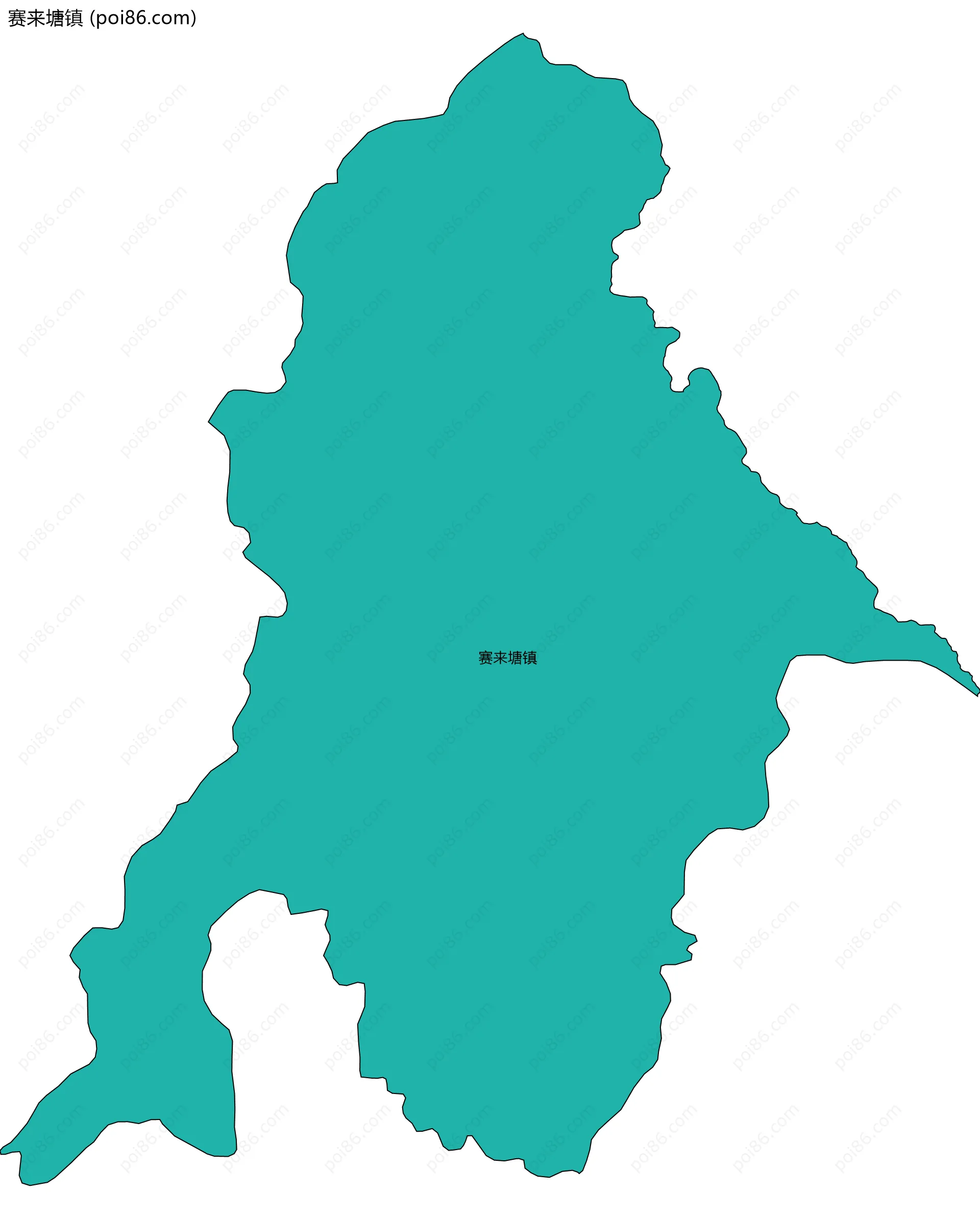 赛来塘镇边界地图