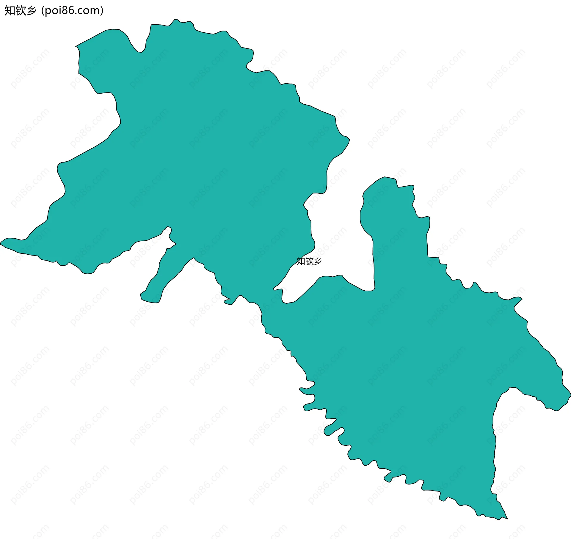 知钦乡边界地图